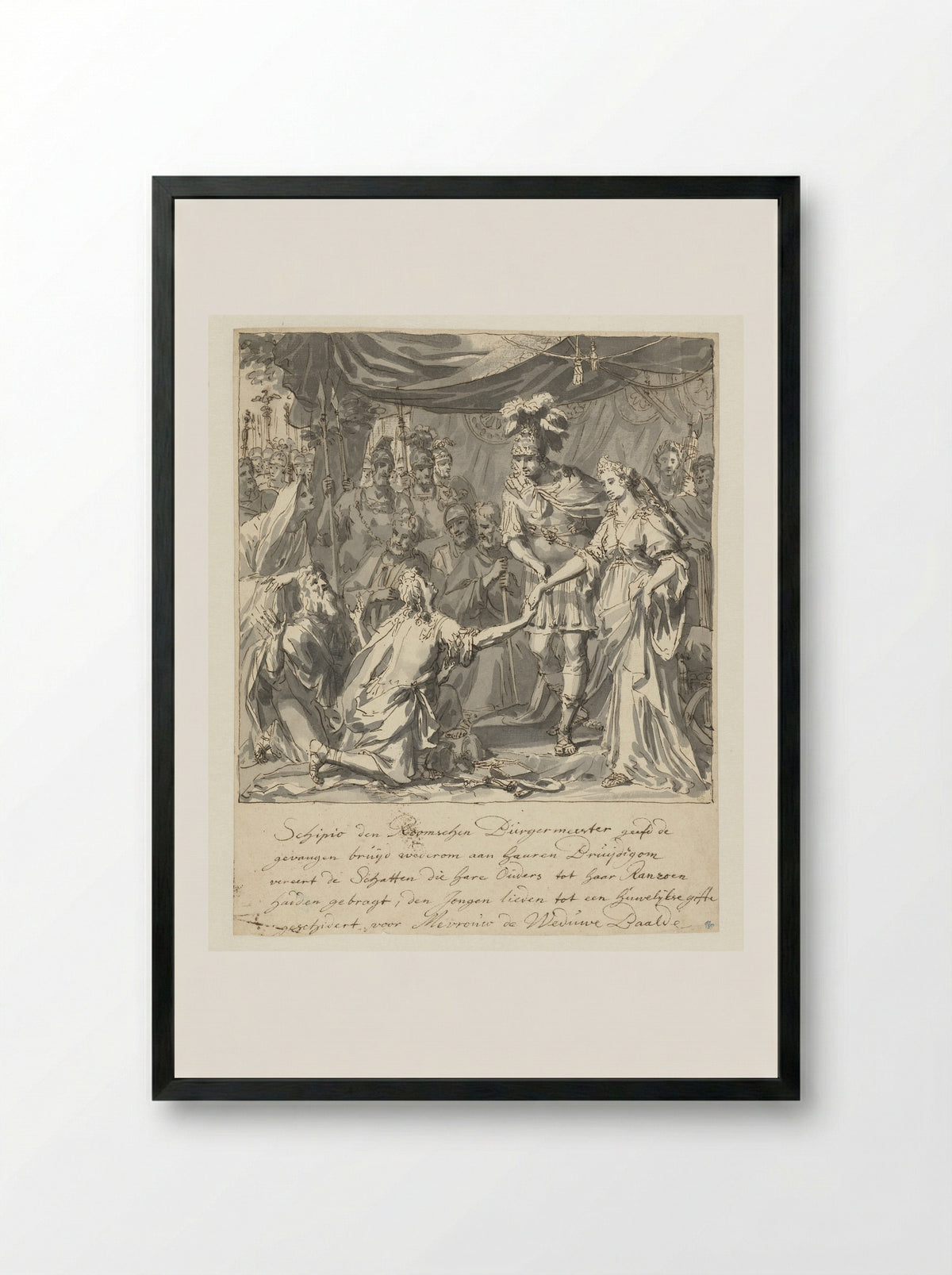 The Continence of Scipio - Philip Tidemann - Framed Print Black
