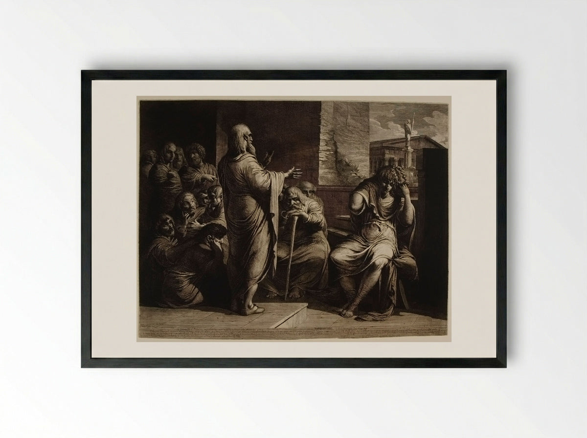 The Conversion of Polemon - James Barry - Framed Print Black