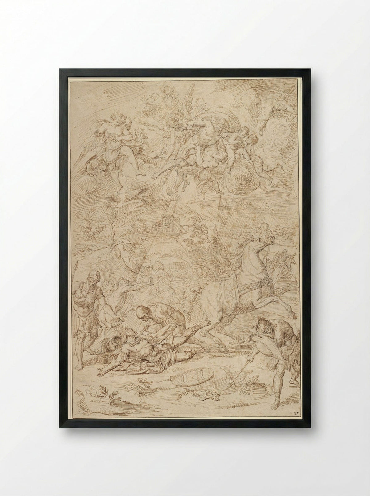 The Conversion of Saint Paul - Raymond Lafage - Framed Print Black