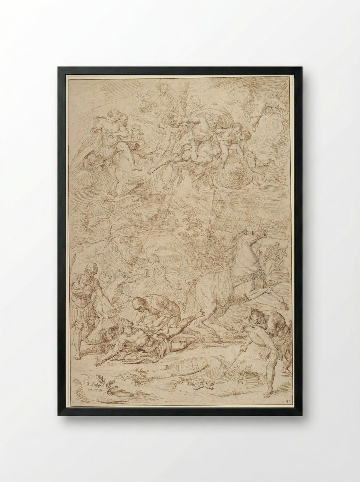 The Conversion of Saint Paul - Raymond Lafage - Framed Print Black
