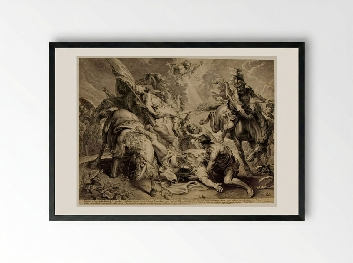 The Conversion of Saint Paul - Schelte Adamsz. Bolswert - Framed Print Black