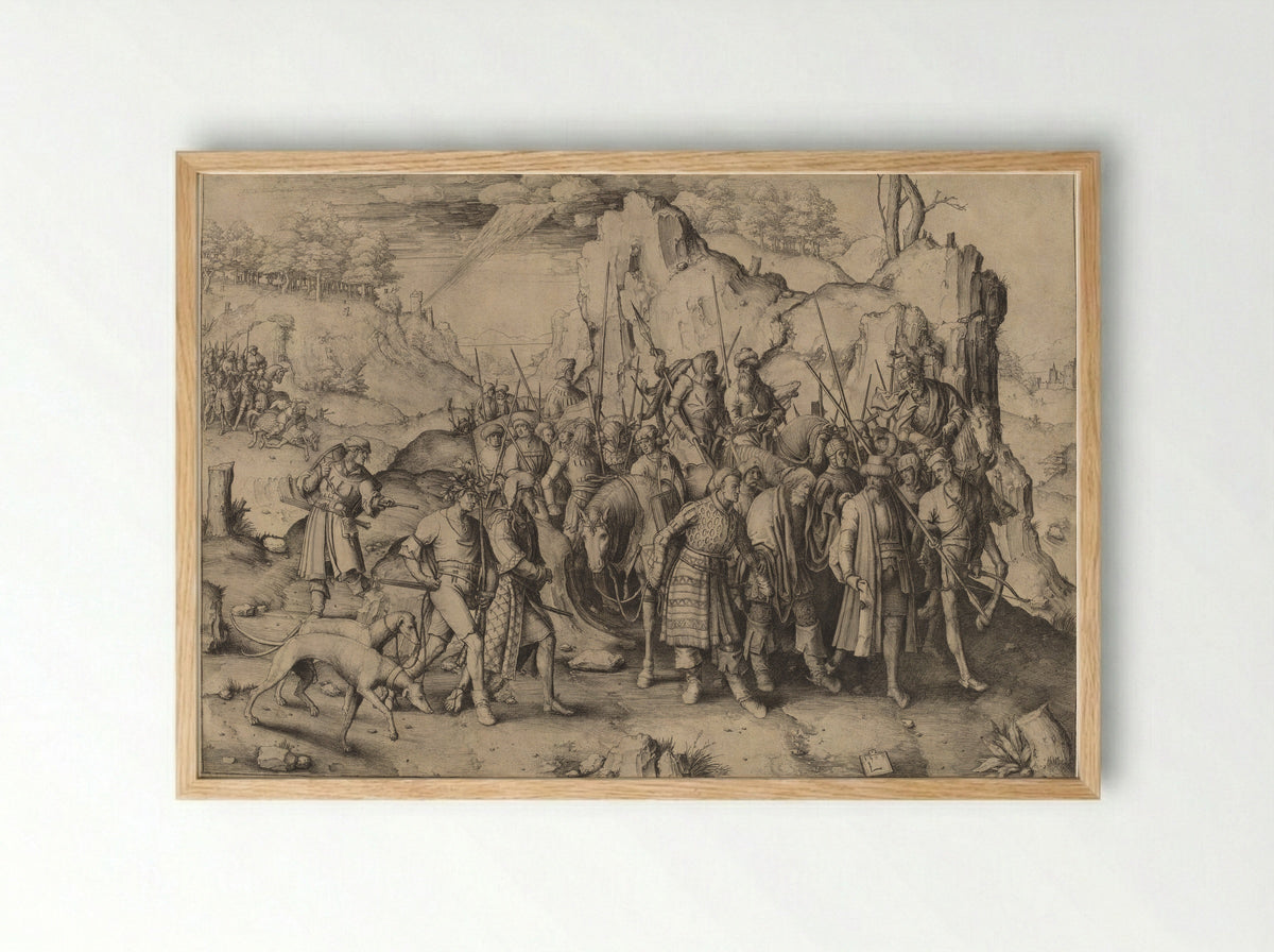 The Conversion of Saint Paul - Lucas van Leyden - Framed Print Wood