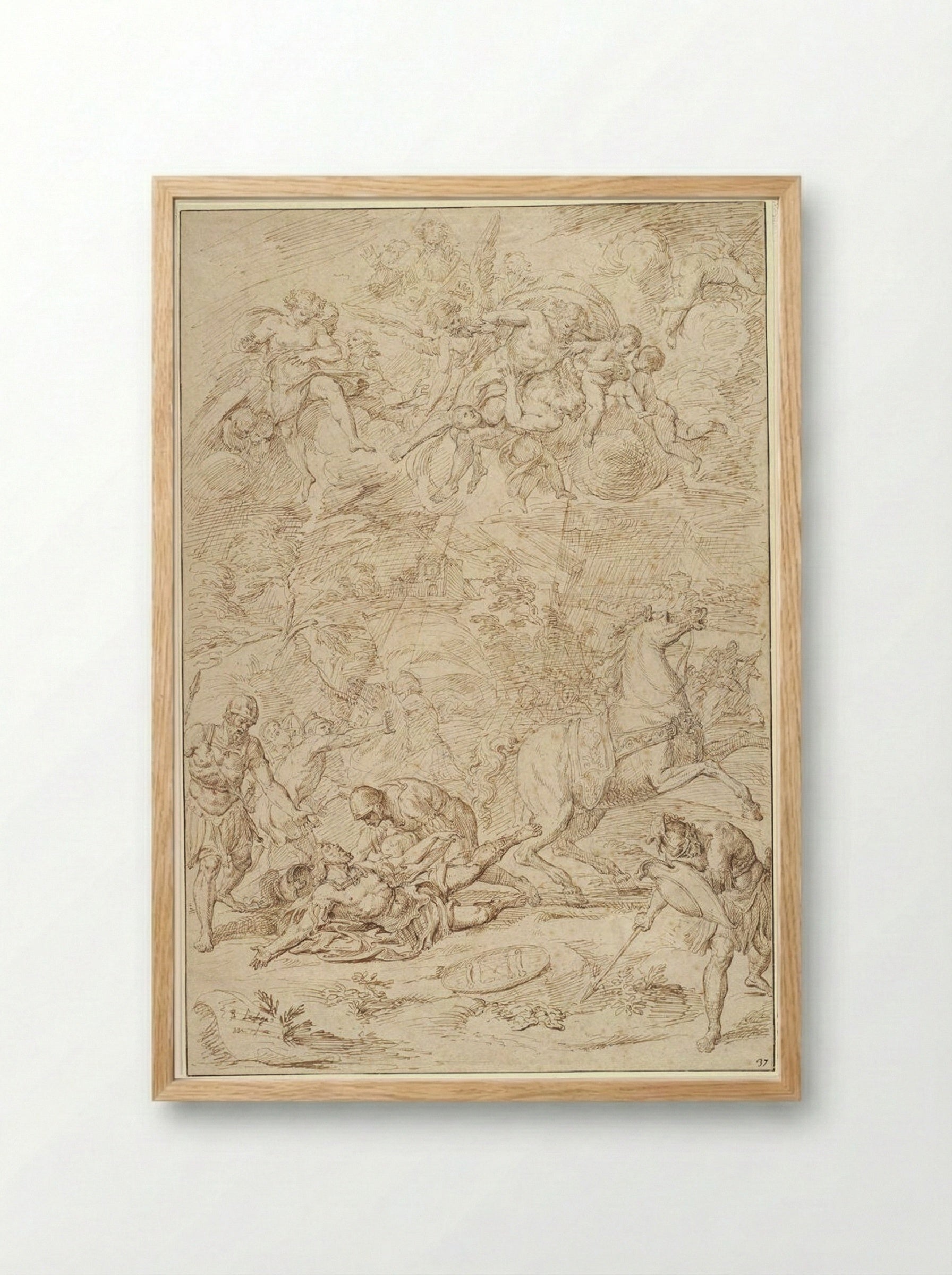 The Conversion of Saint Paul - Raymond Lafage - Framed Print Wood