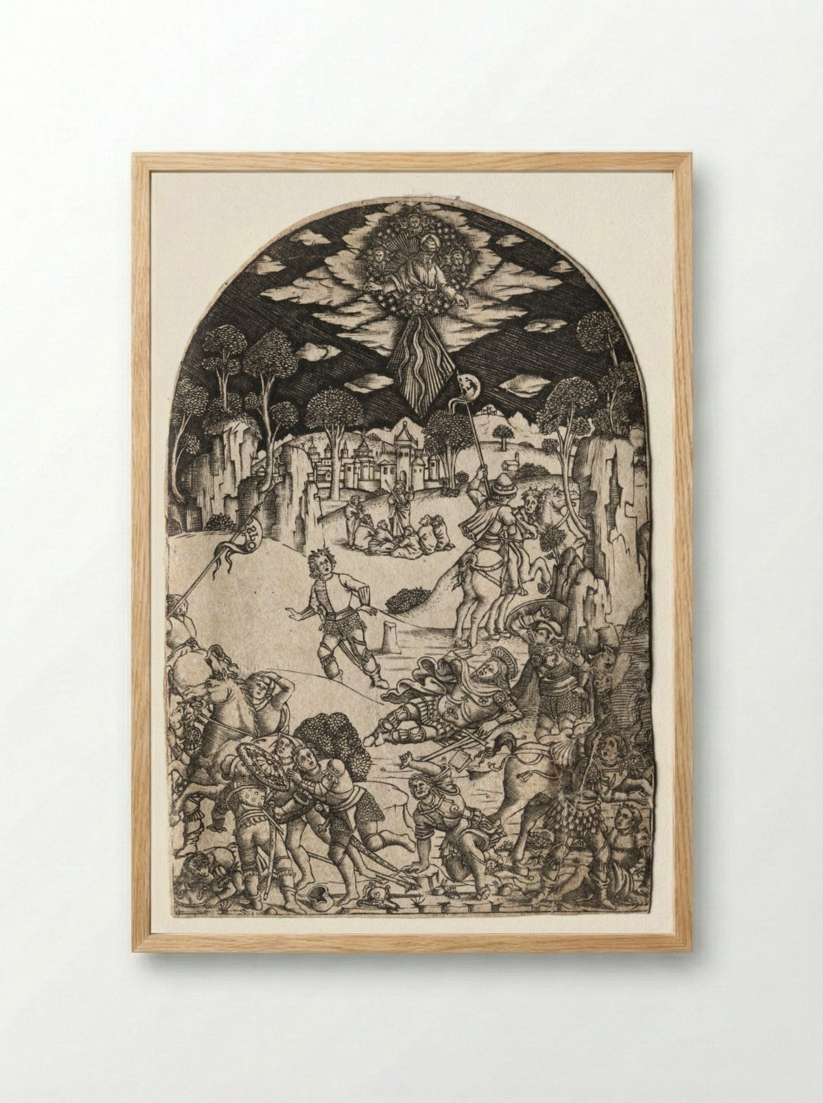 The Conversion of Saint Paul - Matteo di Giovanni - Framed Print Wood