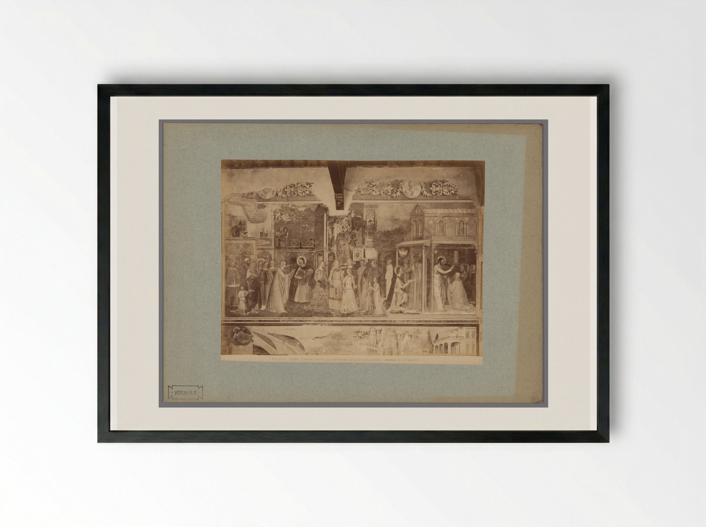 The Conversion of Saint Ranieri - Fratelli Alinari - Framed Print Black