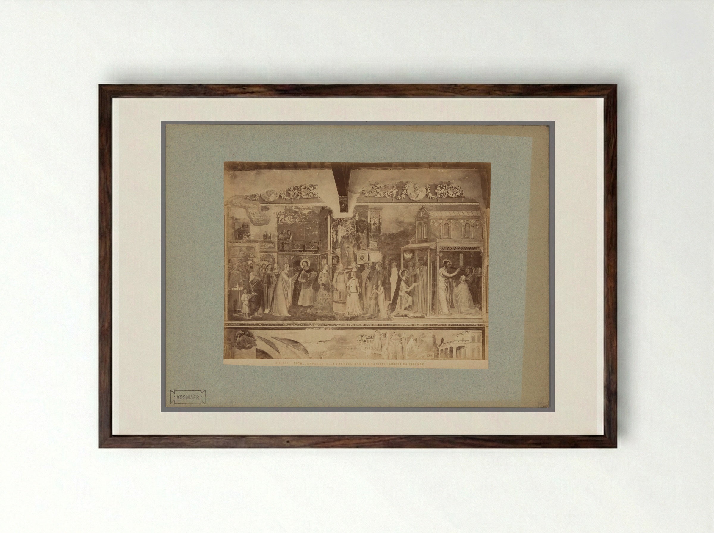 The Conversion of Saint Ranieri - Fratelli Alinari - Framed Print Dark Wood