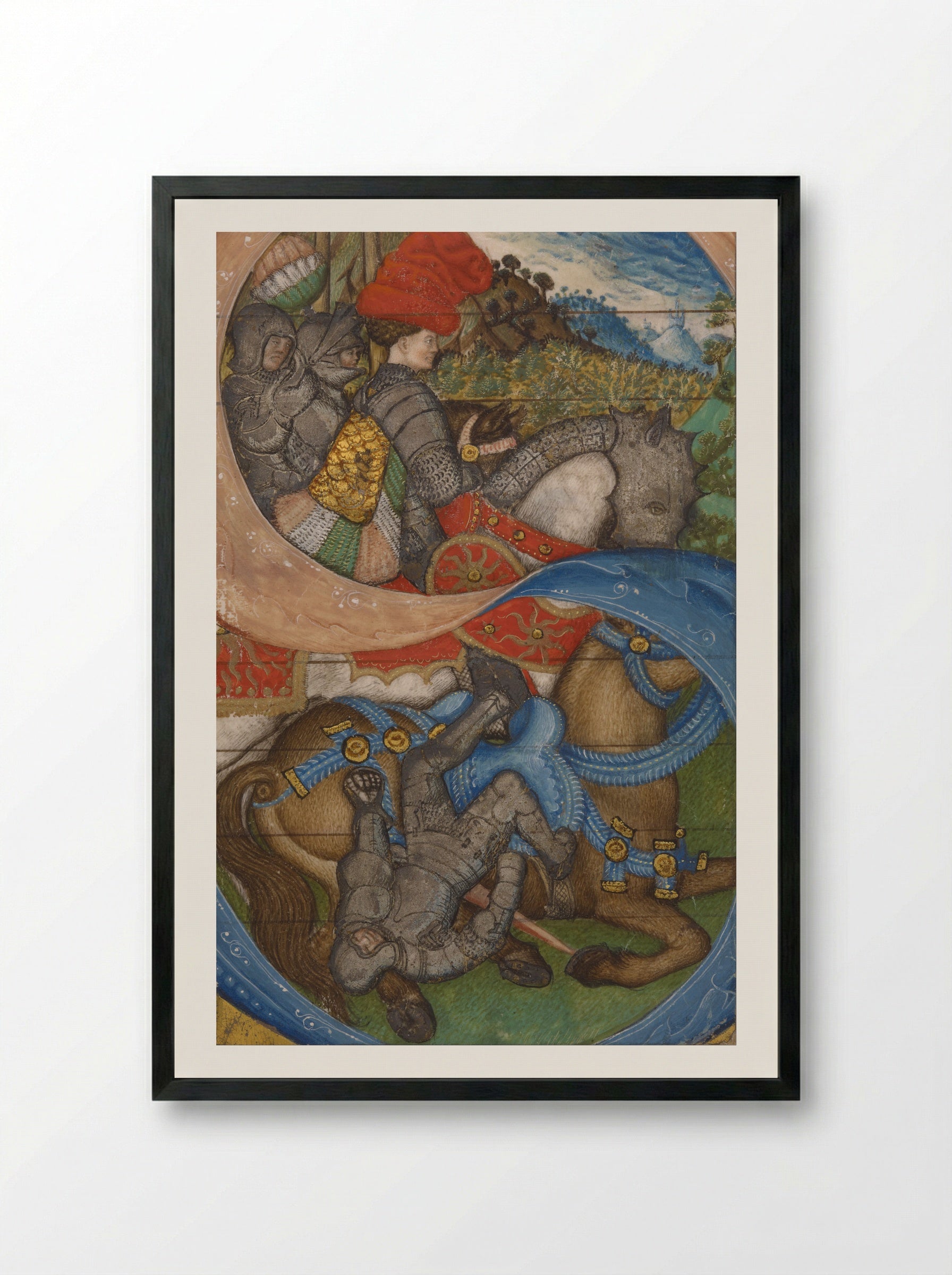 The Conversion of St. Paul - Pisanello - Framed Print Black