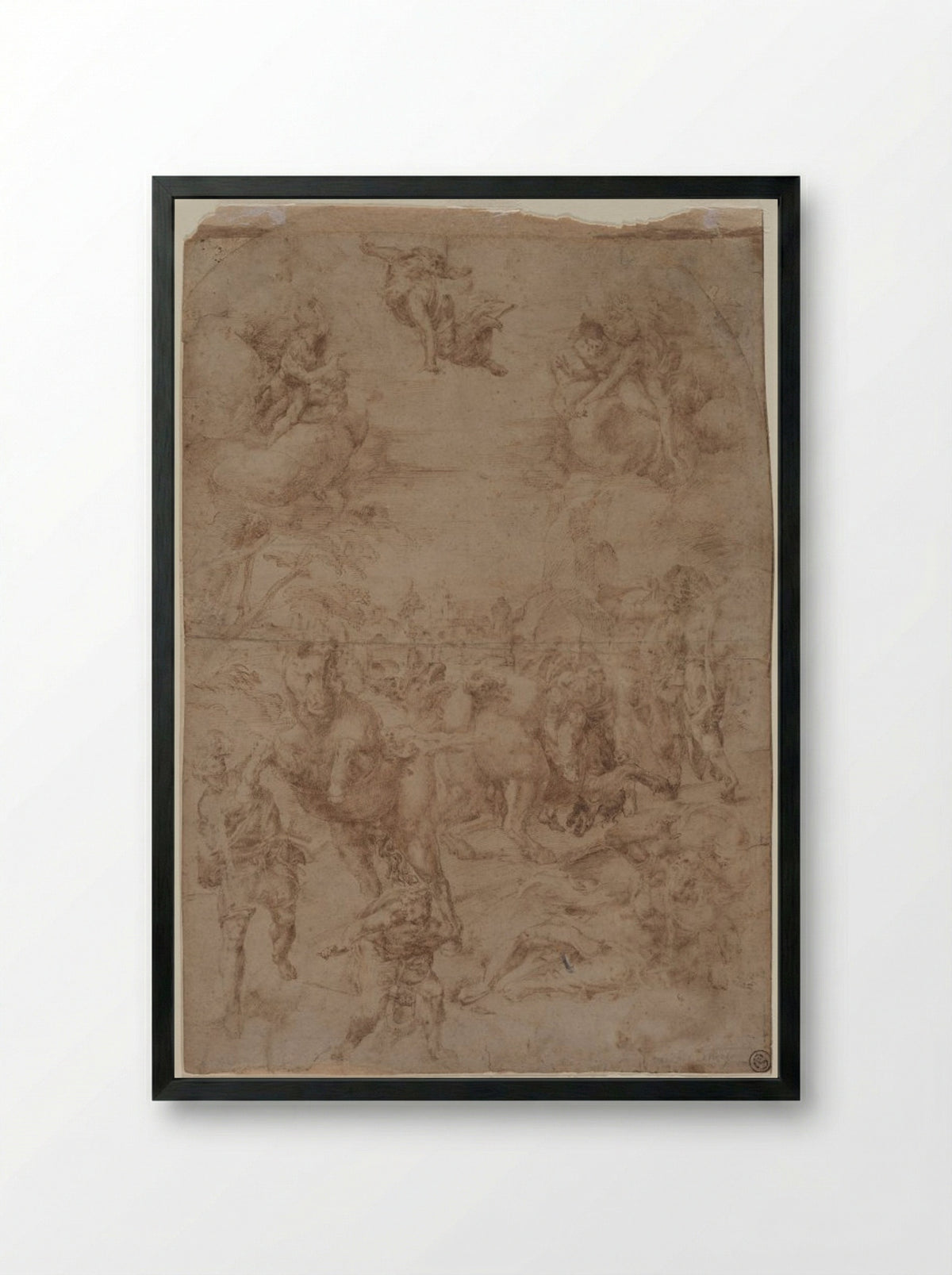 The Conversion of St. Paul - Lelio Orsi - Framed Print Black