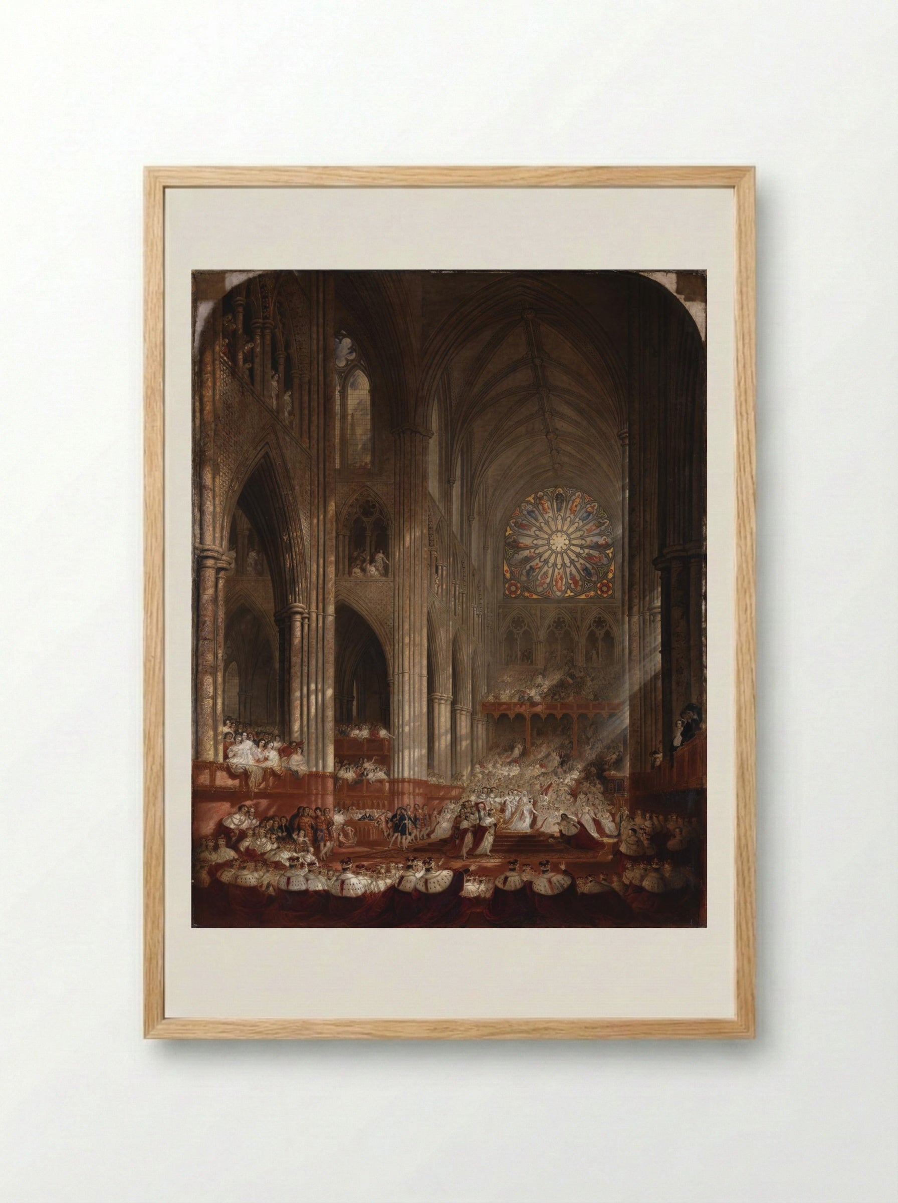 The Coronation of Queen Victoria - John Martin - Framed Print Wood