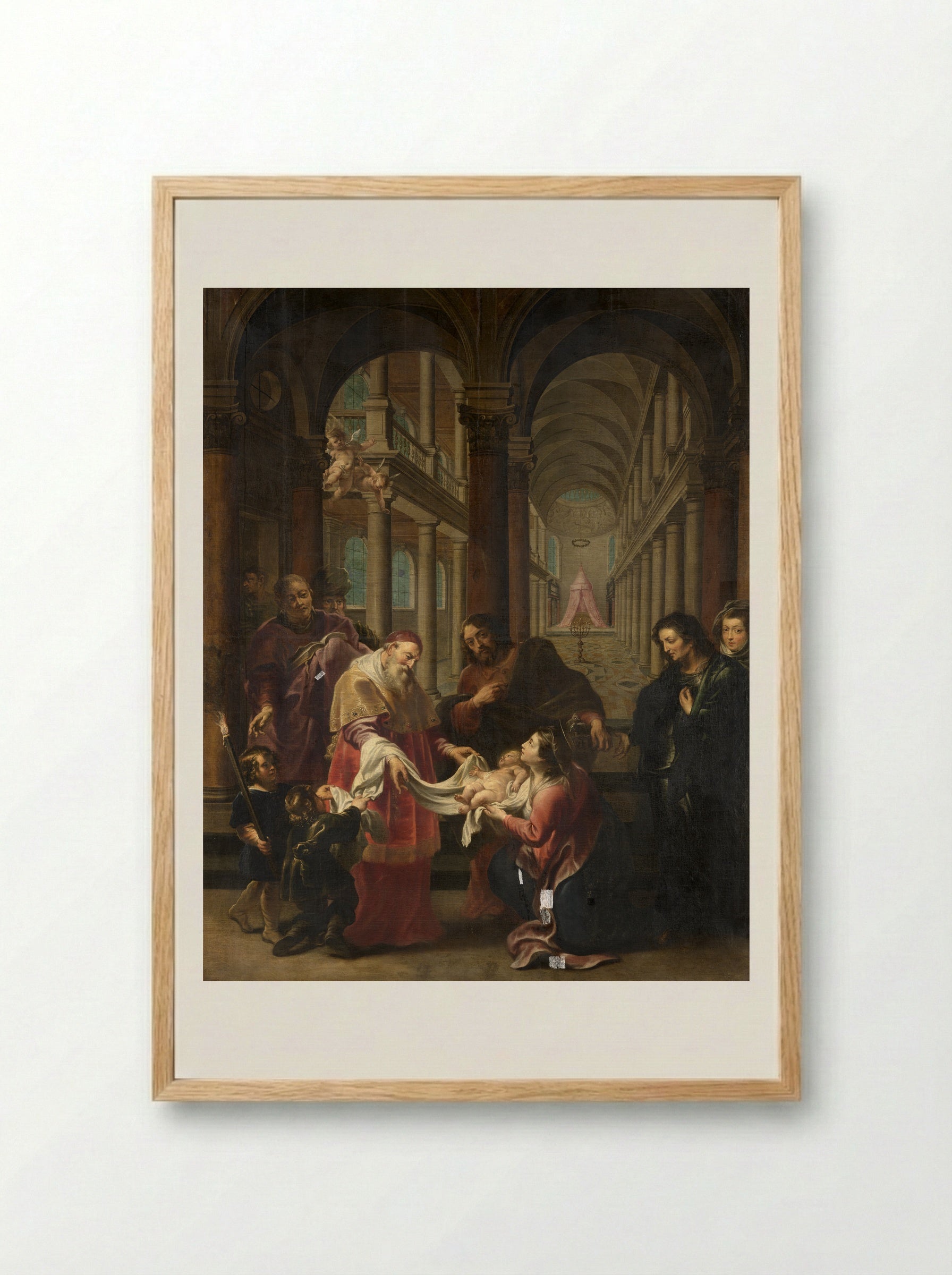The Coronation of the Virgin by the Christ Child - Cornelis Schut (I) - Framed Print Wood