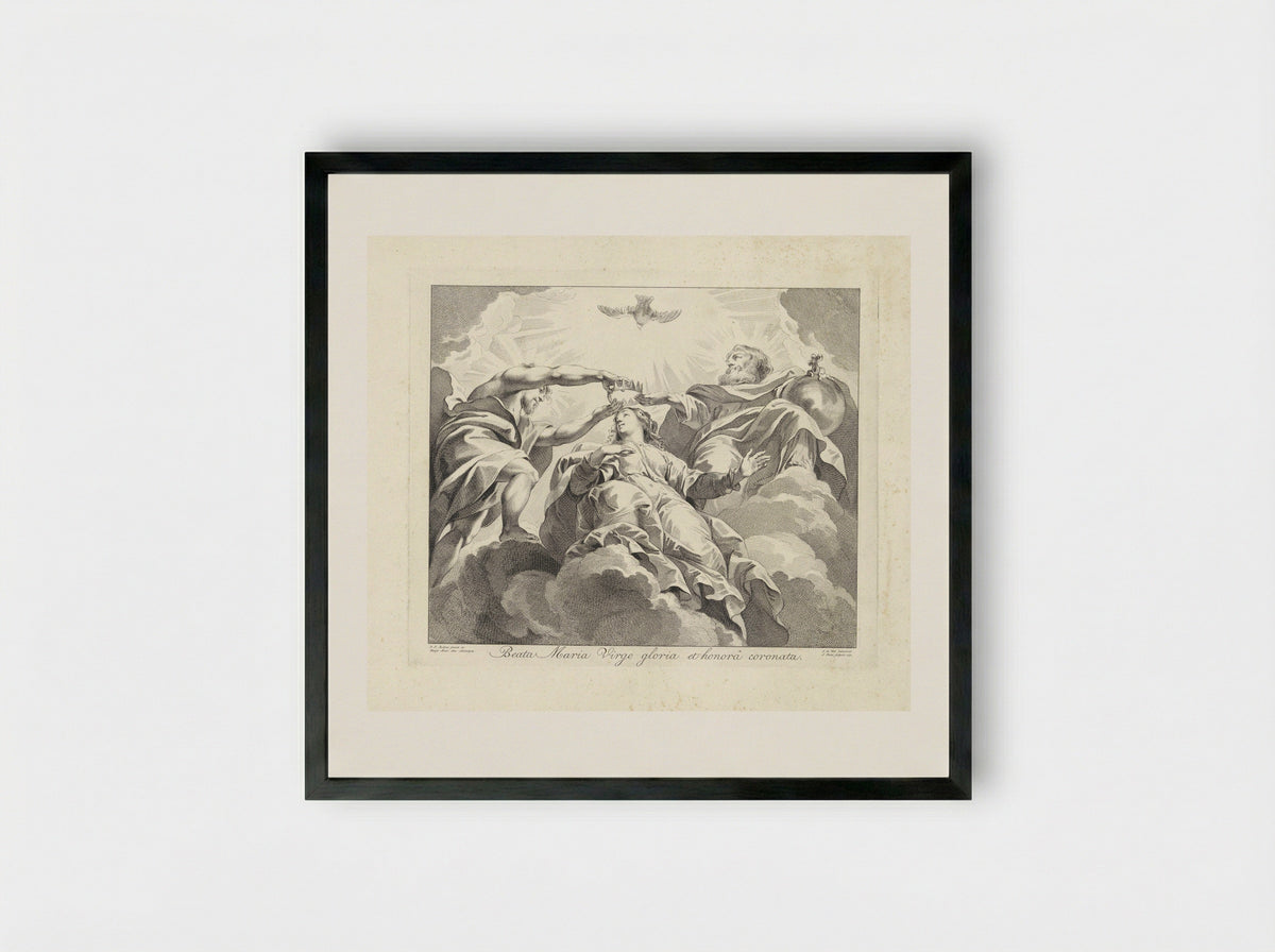 The Coronation of the Virgin - Jan Punt - Framed Print Black