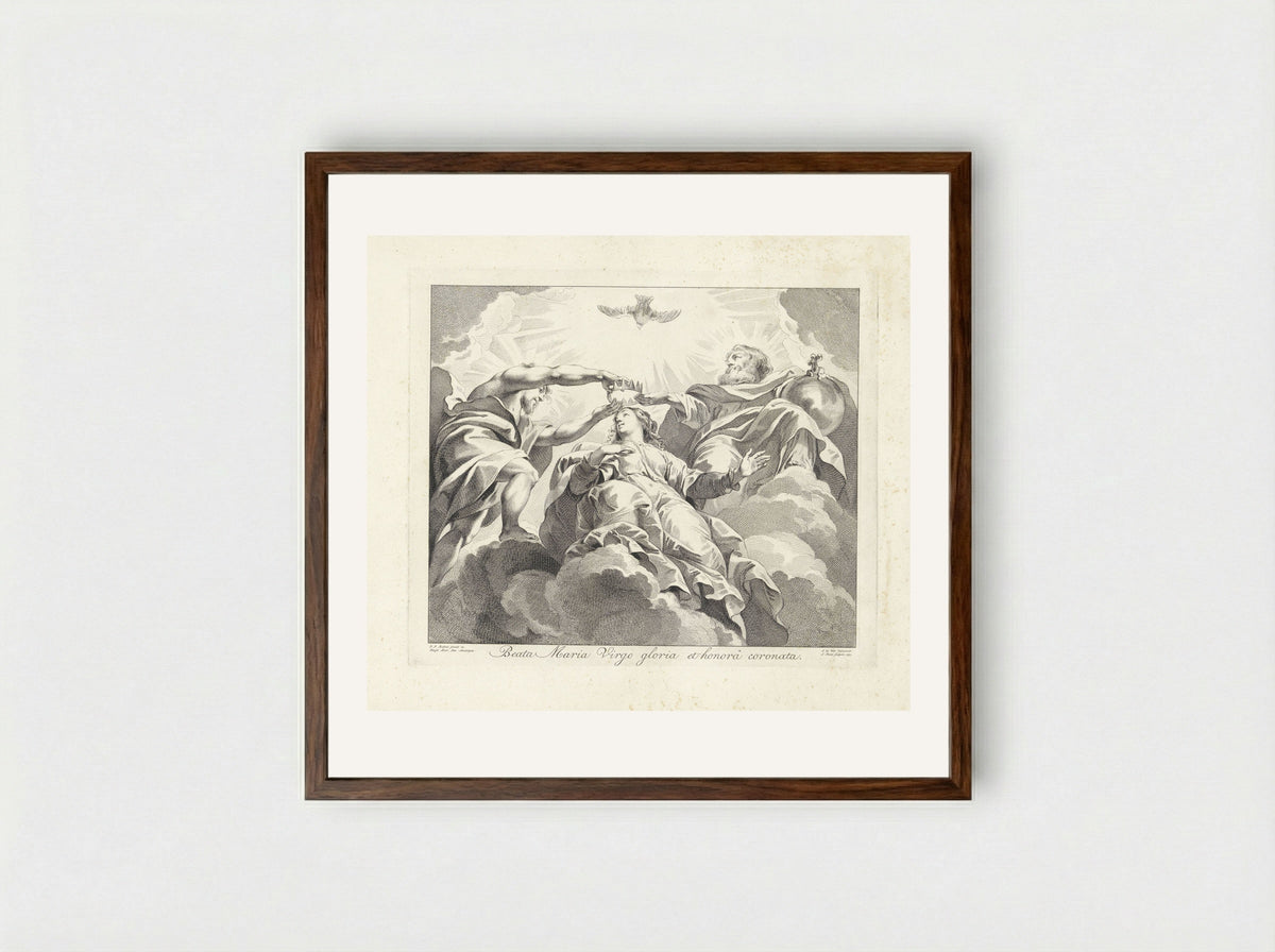 The Coronation of the Virgin - Jan Punt - Framed Print Dark Wood