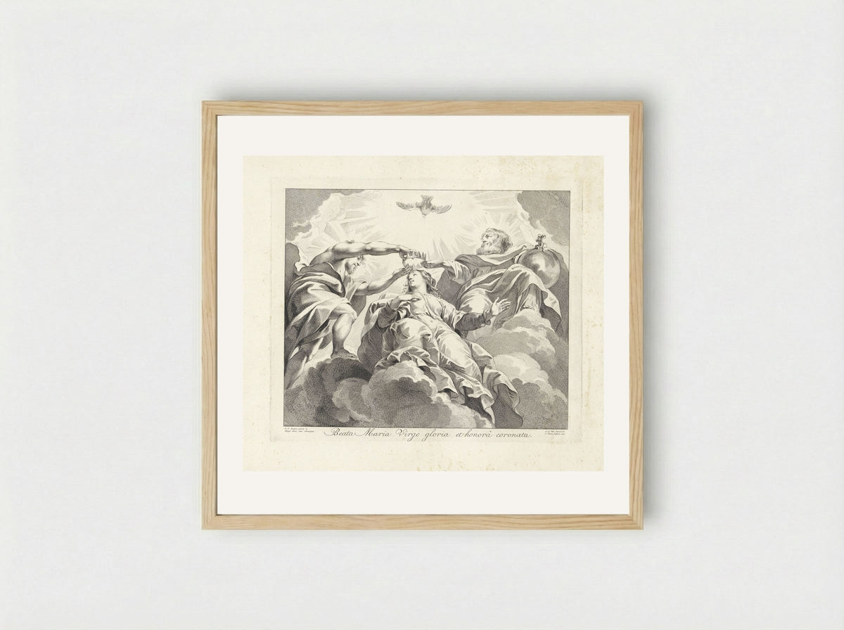 The Coronation of the Virgin - Jan Punt - Framed Print Wood
