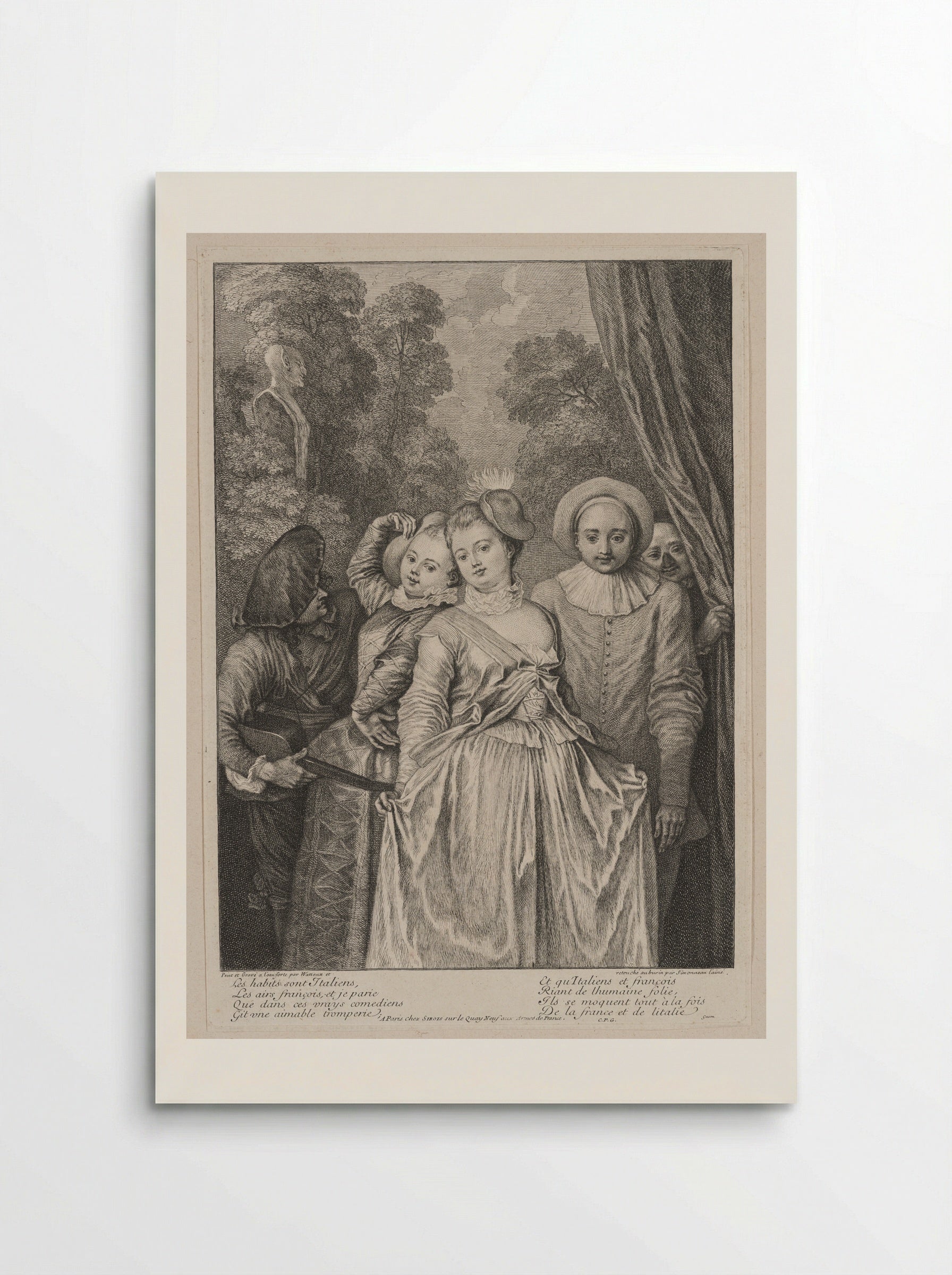 The Costumes Are Italian - Jean-Antoine Watteau - Poster