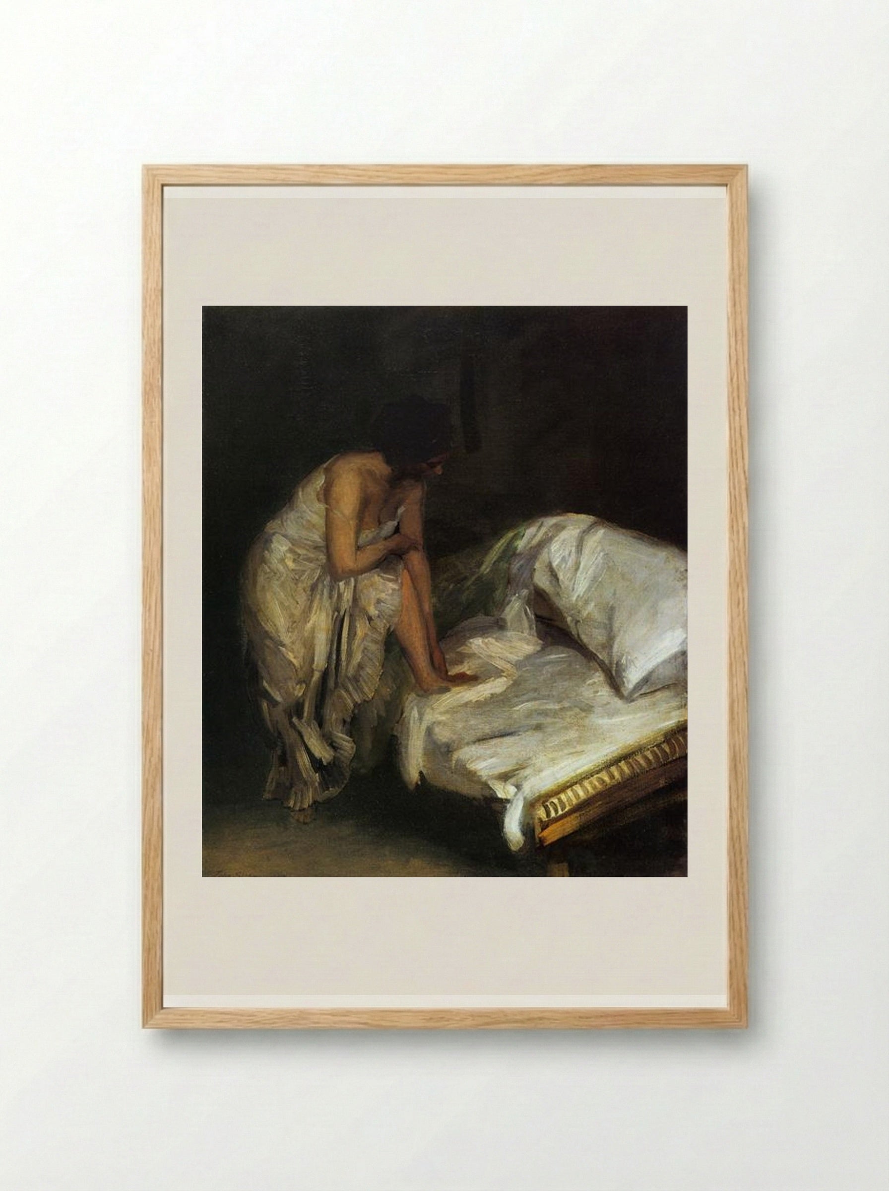 The Cot - John French Sloan - Framed Print Wood