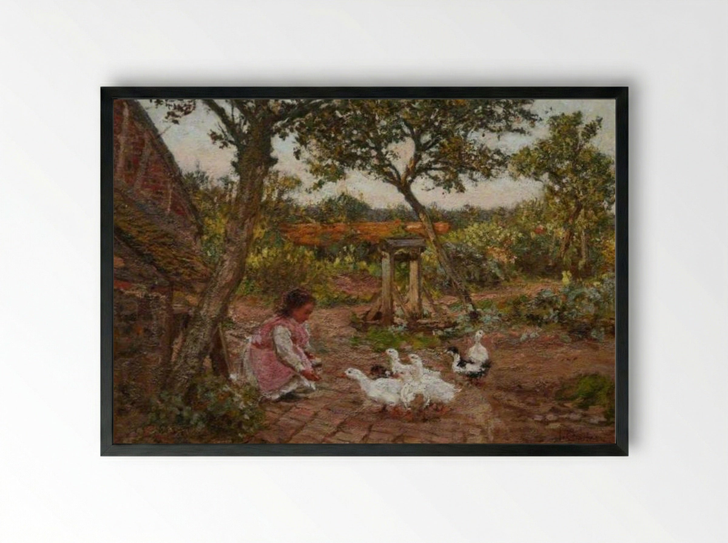 The Cottage - James Charles - Framed Print Black