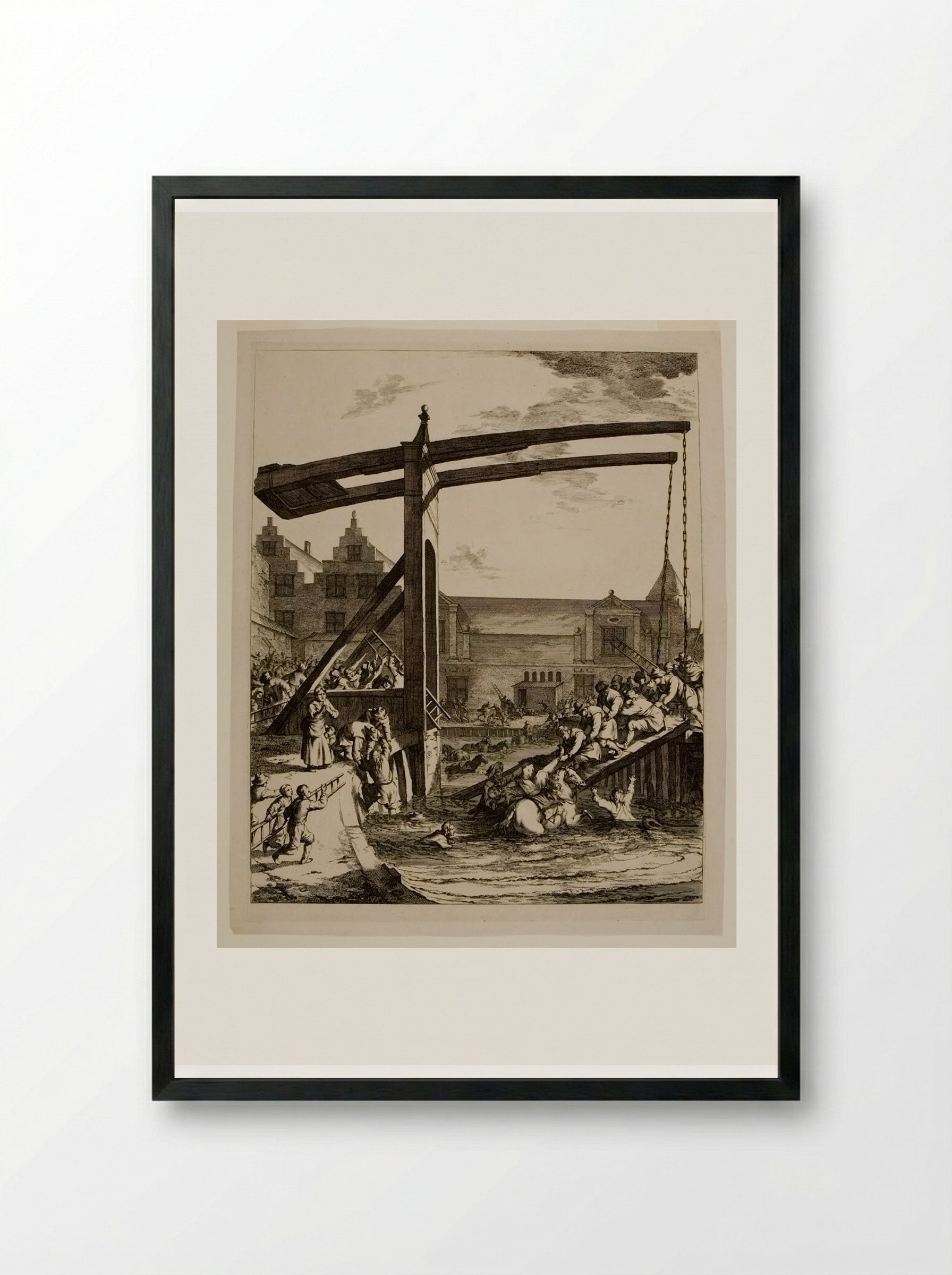 The Count Saved - Johannes Visscher - Framed Print Black