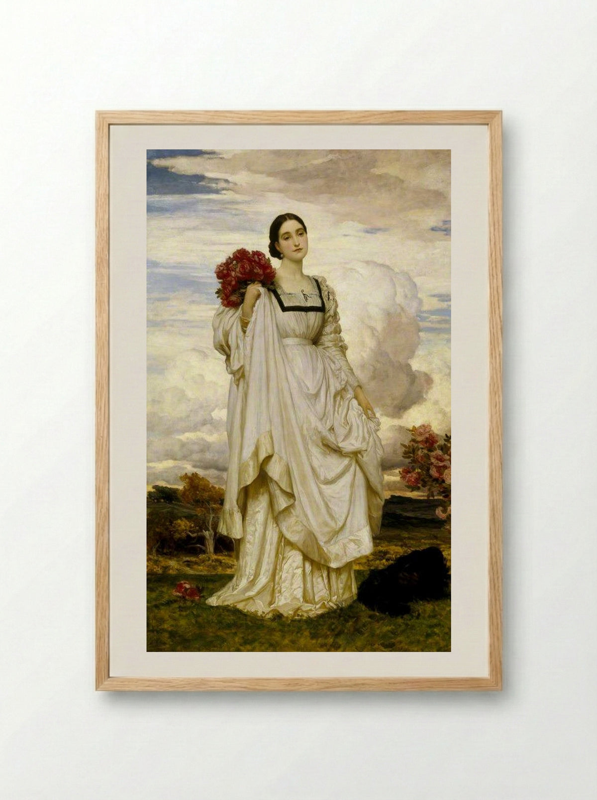 The Countess Brownlow - Frederic Leighton - Framed Print Wood