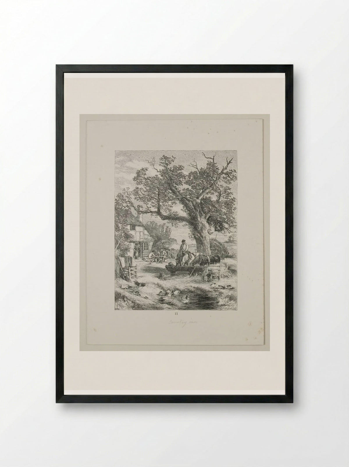 The Country Inn - Edward Dalziel - Framed Print Black
