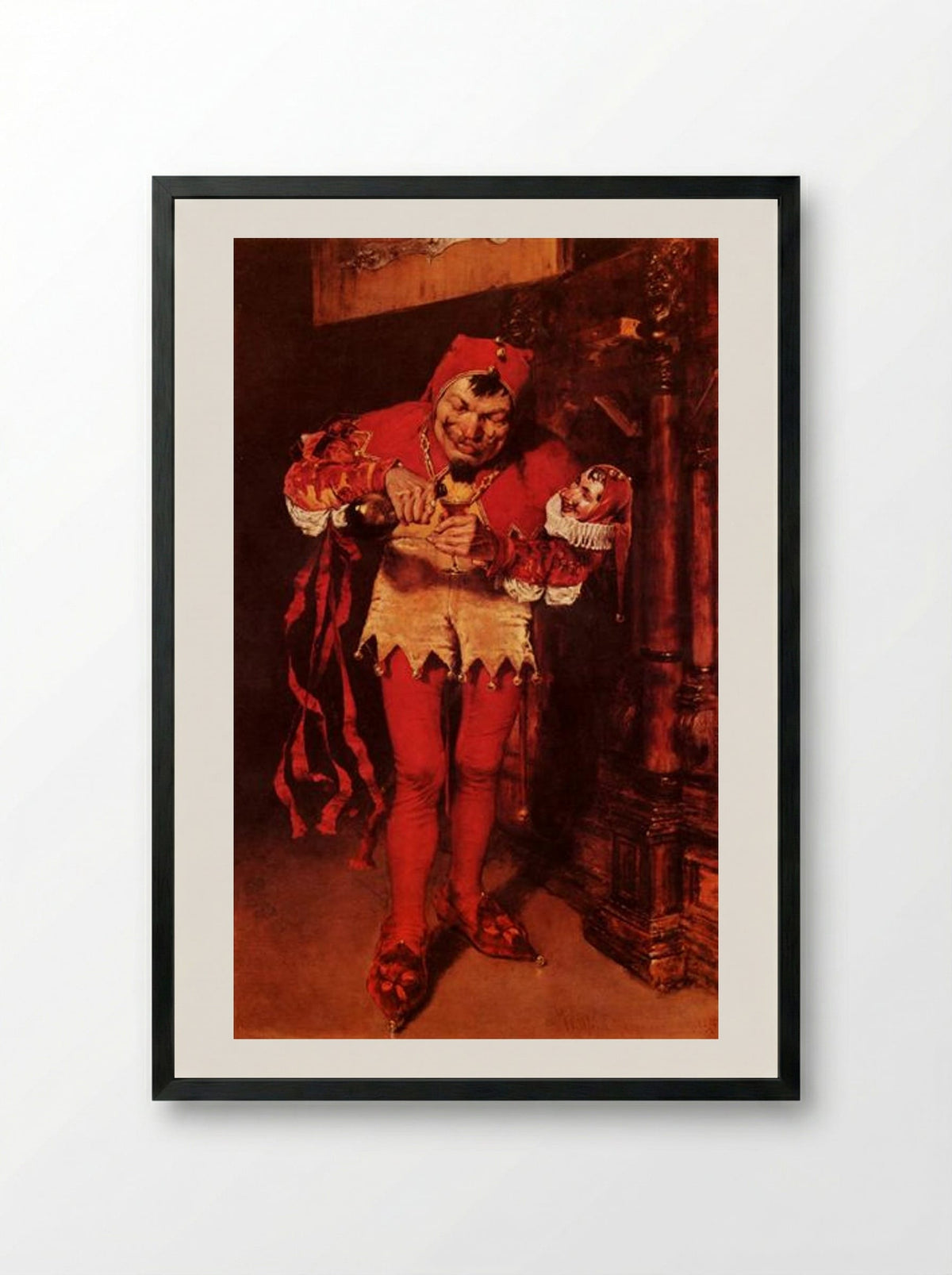 The Court Jester - William Merritt Chase - Framed Print Black