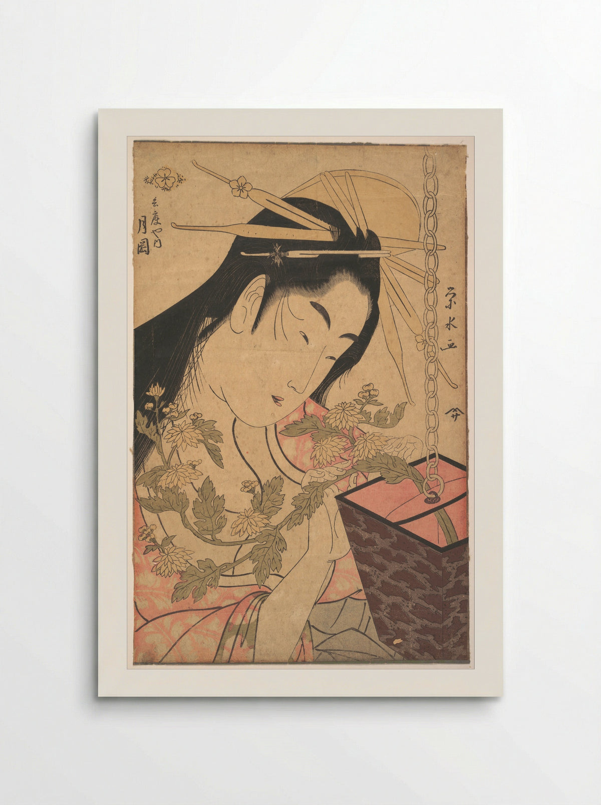 The Courtesan Tsukioka of Hyōgoya - Ichirakutei Eisui - Poster