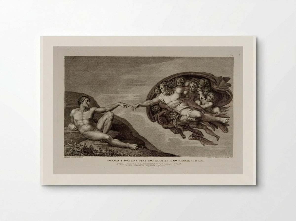 The Creation of Adam (After Michelangelo) - Domenico Cunego - Poster