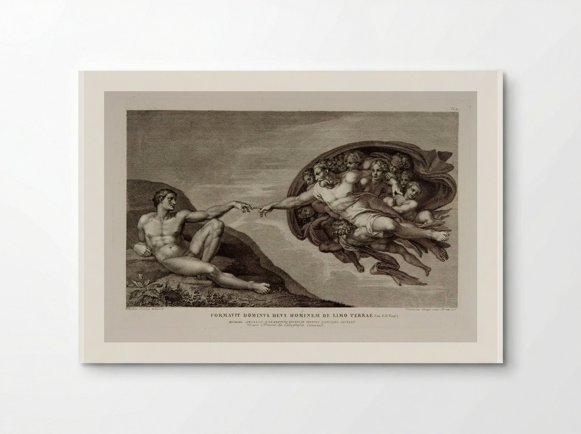 The Creation of Adam (After Michelangelo) - Domenico Cunego - Poster