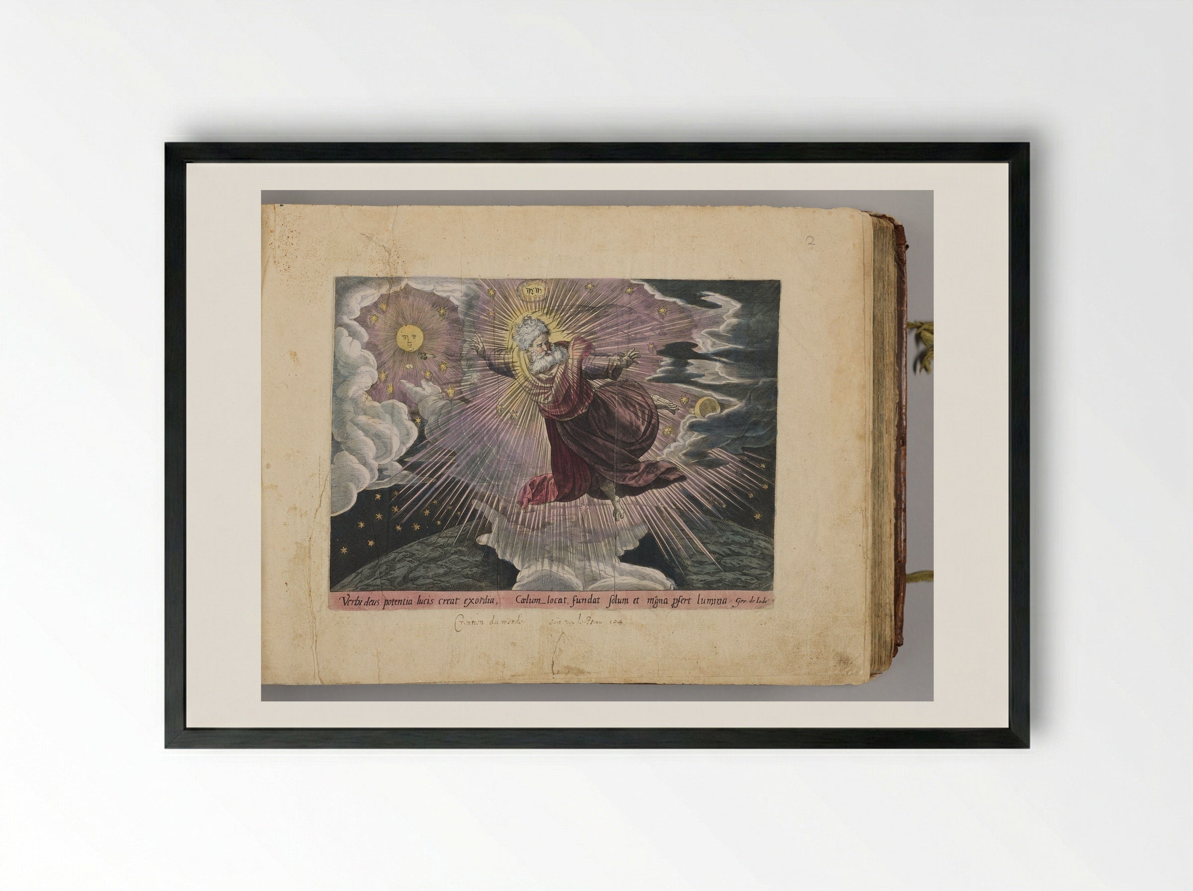 The Creation of Light - Johann Sadeler I - Framed Print Black