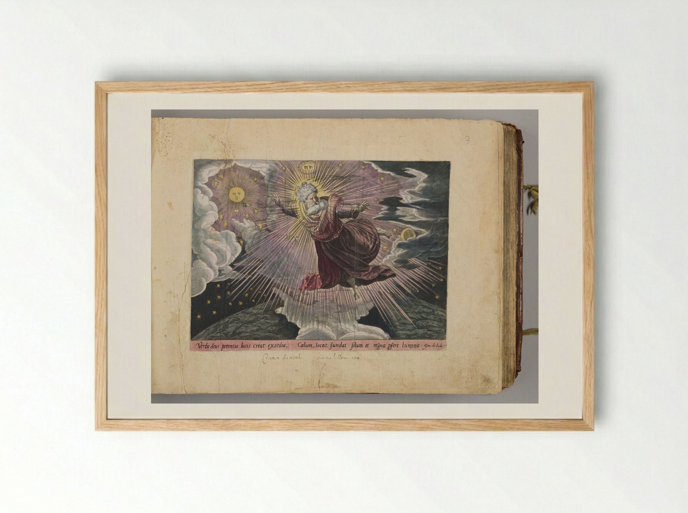 The Creation of Light - Johann Sadeler I - Framed Print Wood