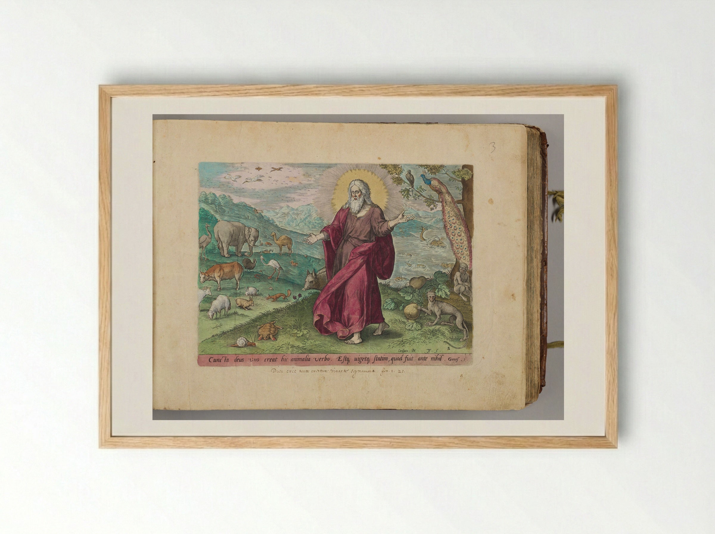 The Creation of the Animals - Johann Sadeler I - Framed Print Wood