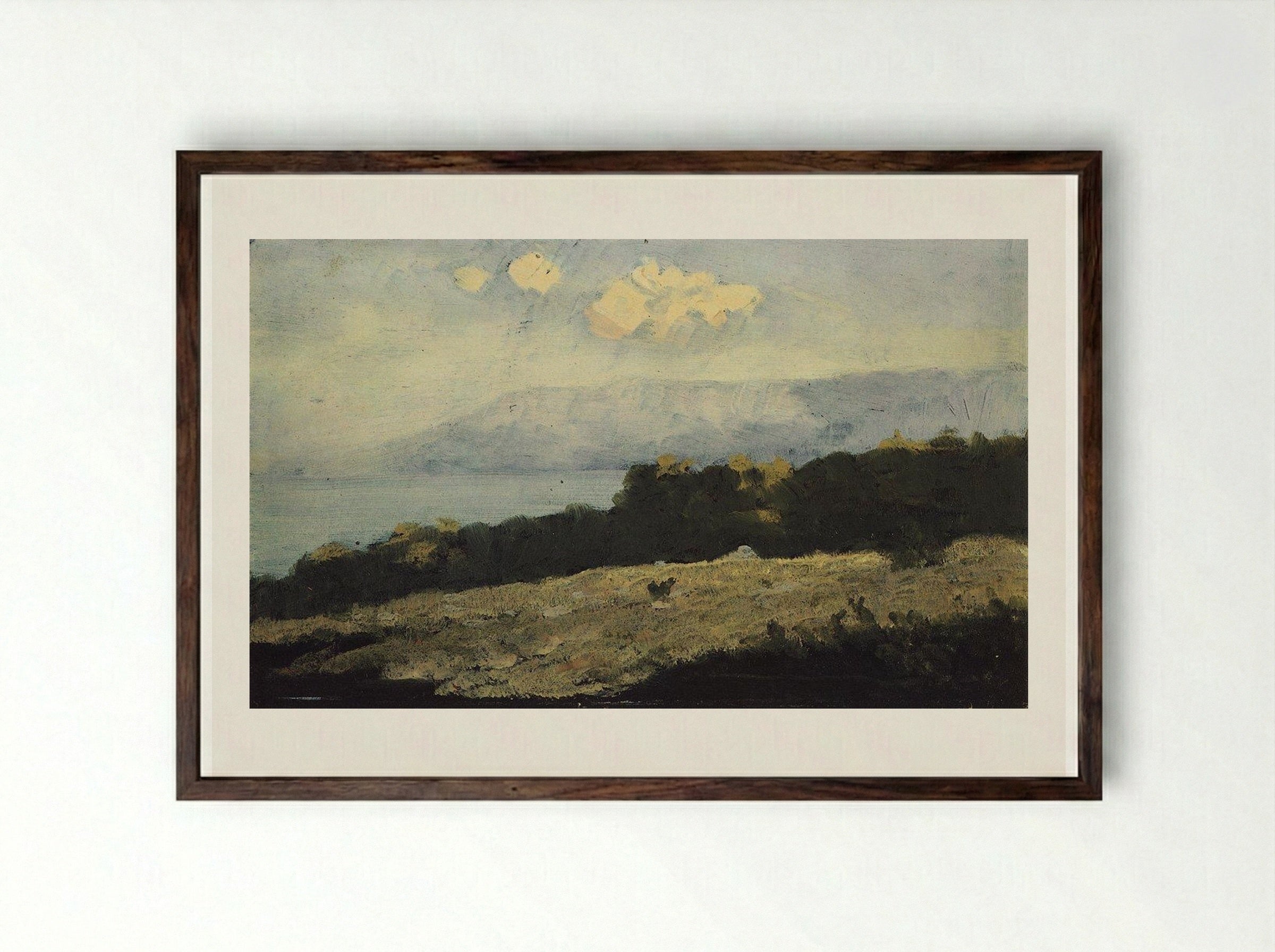 The Crimea. The Southern Shore - Arkhip Kuindzhi - Framed Print Dark Wood