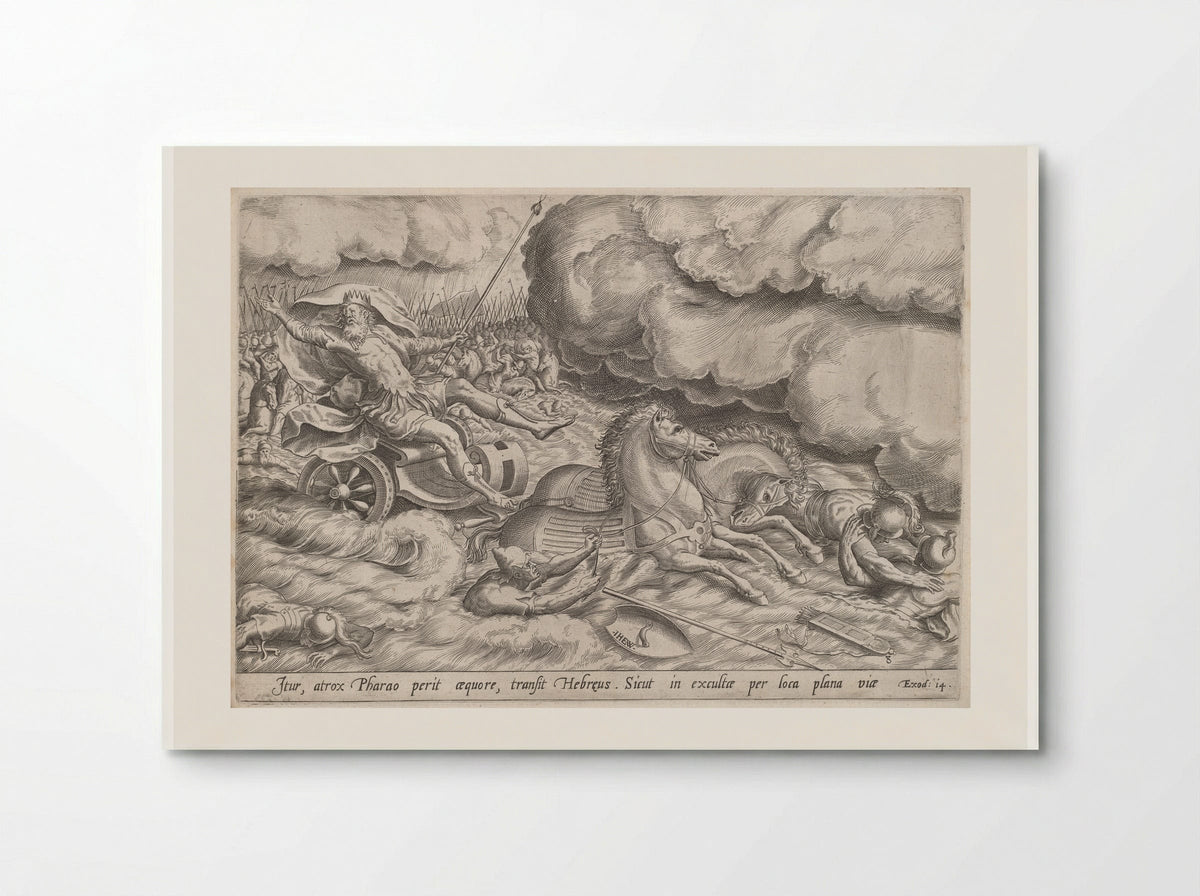 The Crossing of the Red Sea - Johannes Wierix - Poster