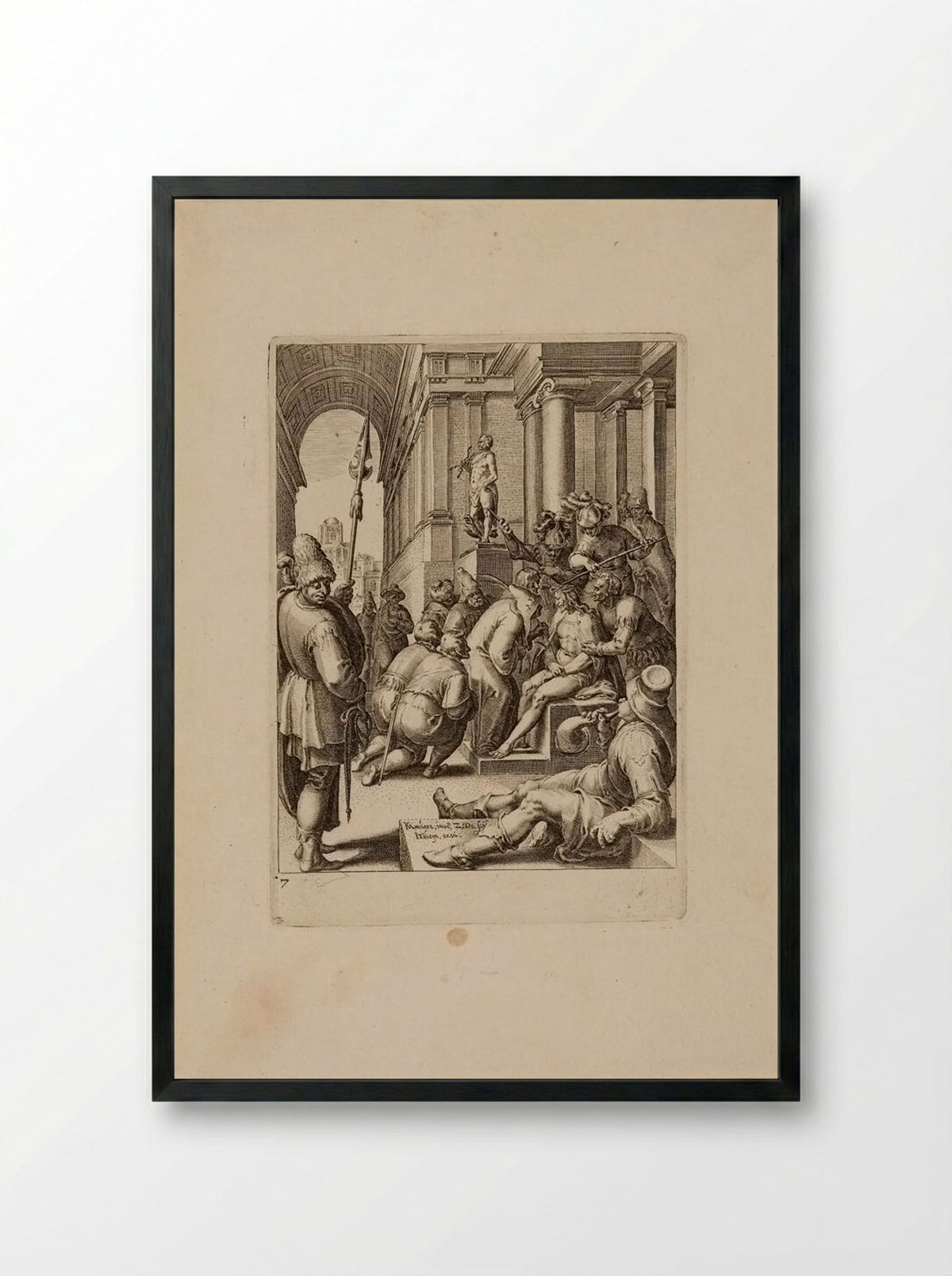 The Crowning with Thorns - Zacharias Dolendo - Framed Print Black