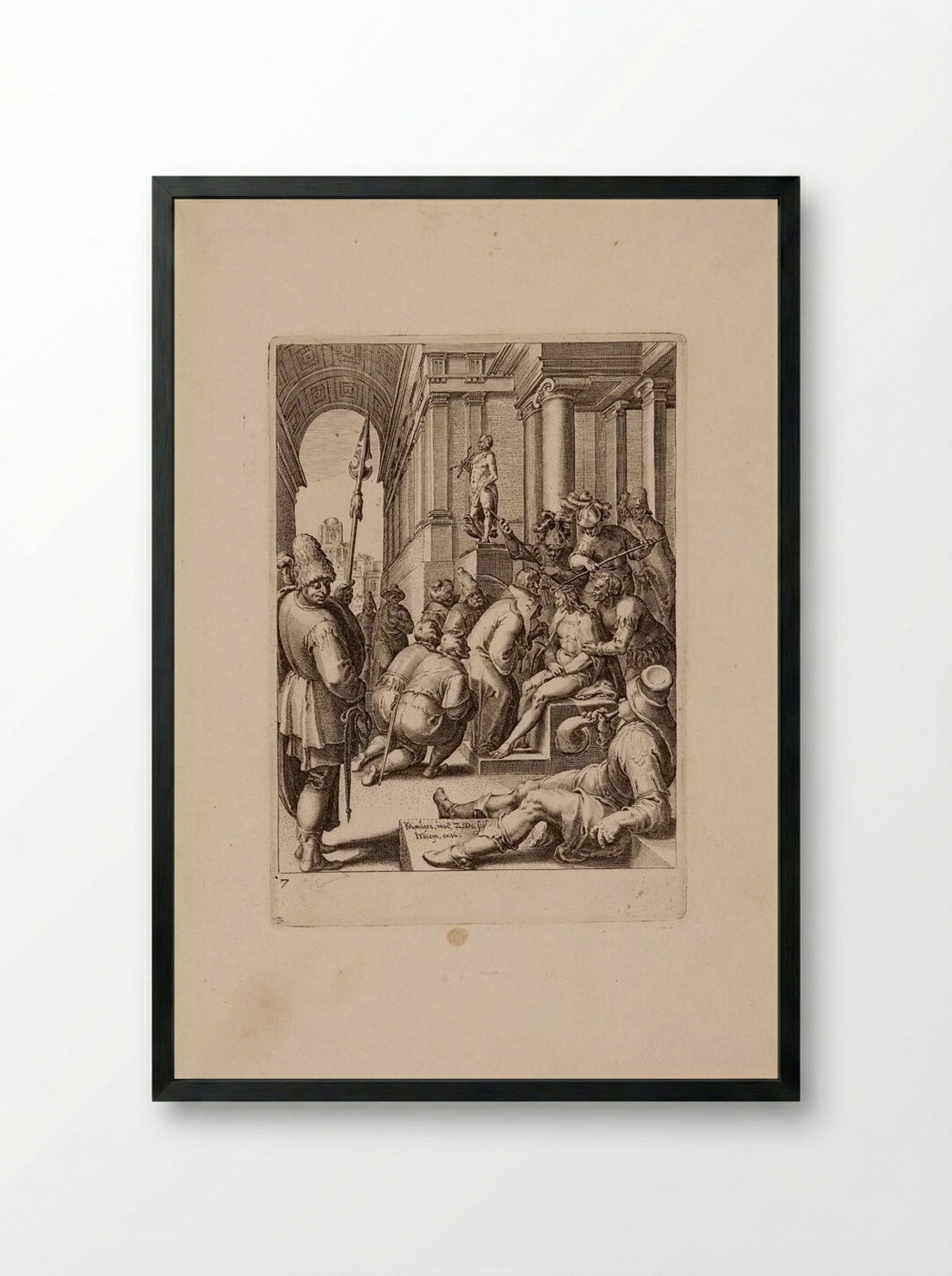 The Crowning with Thorns - Zacharias Dolendo - Framed Print Black