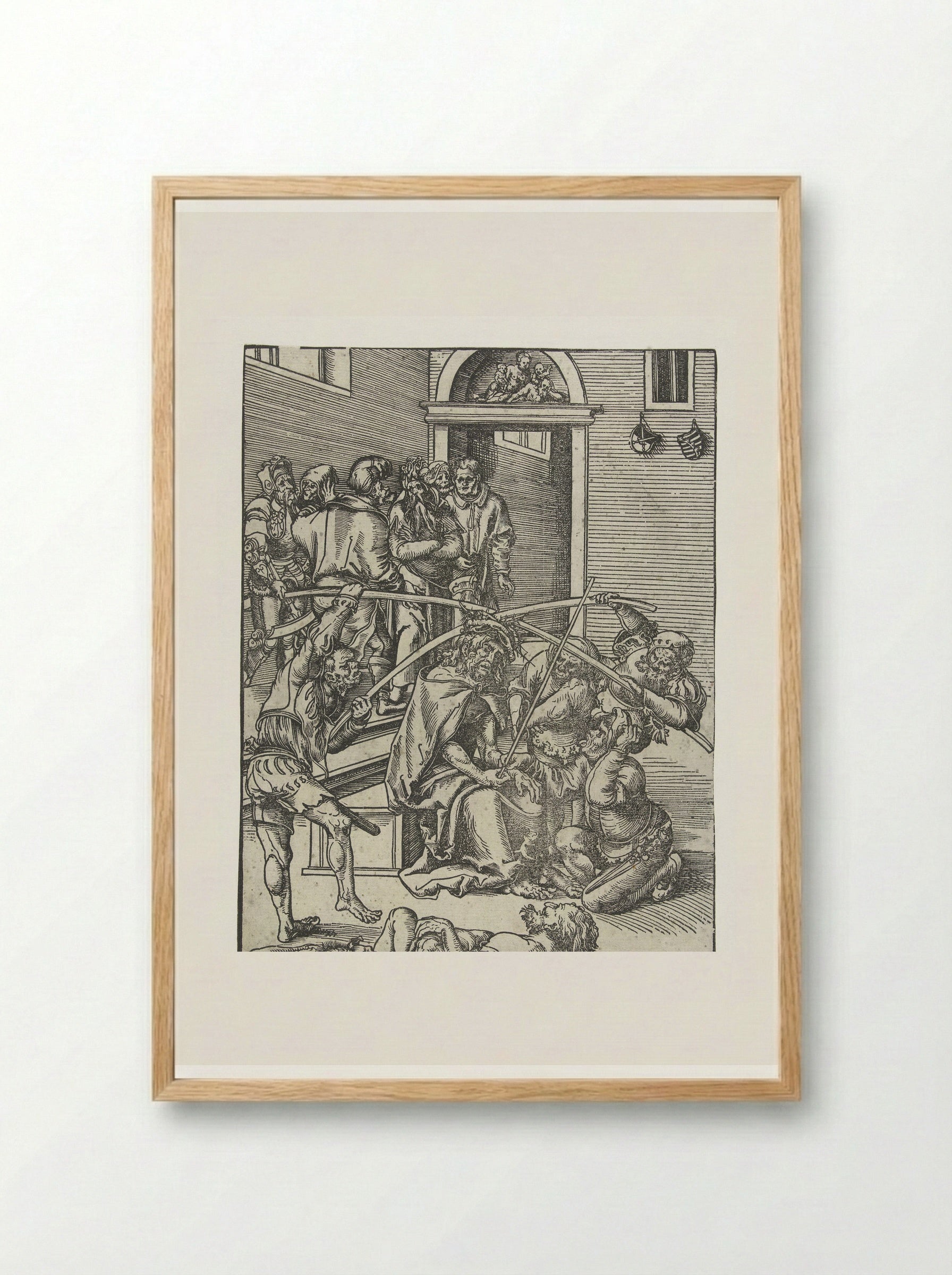 The Crowning with Thorns - Lucas Cranach the Elder - Framed Print Wood