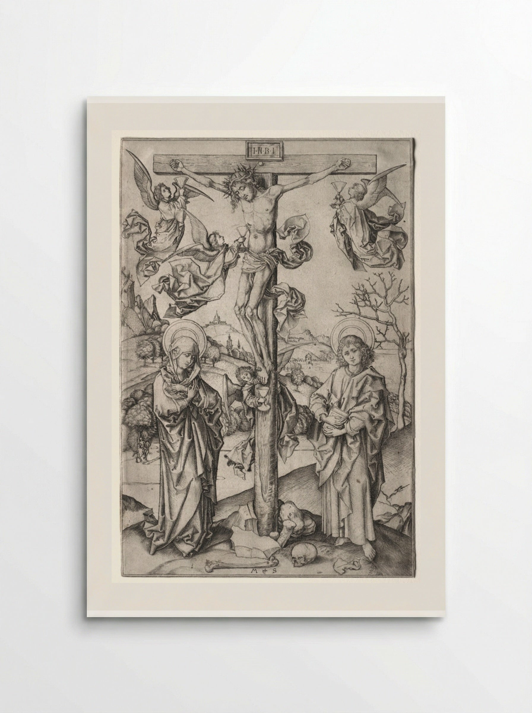 The Crucifixion with Four Angels - Martin Schongauer - Poster