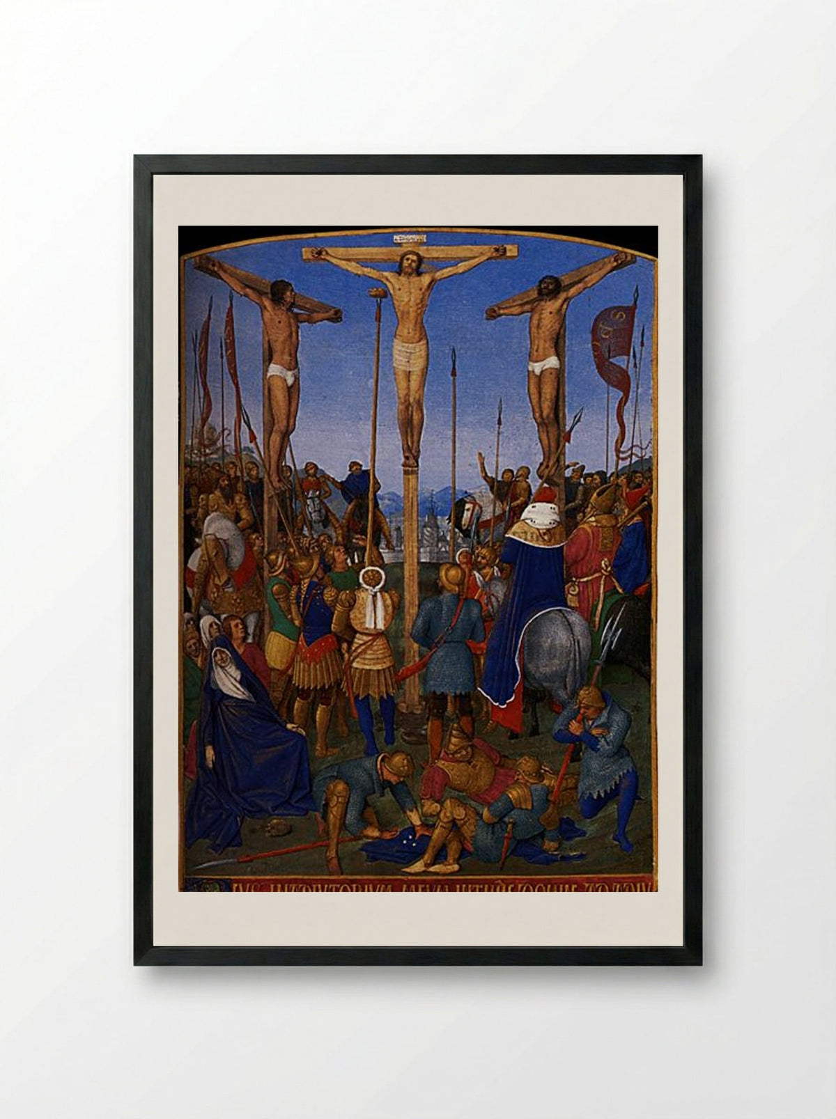 The Crucifixion - Jean Fouquet - Framed Print Black