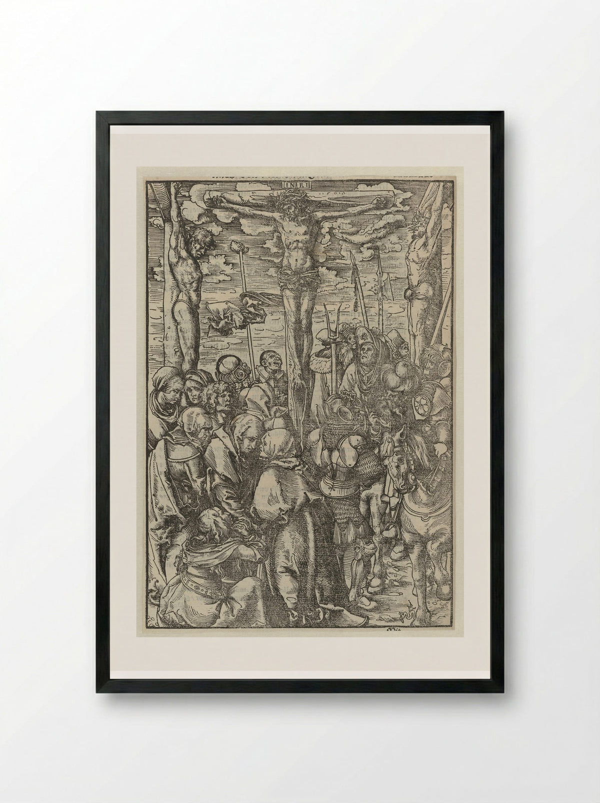 The Crucifixion - Lucas Cranach the Elder - Framed Print Black