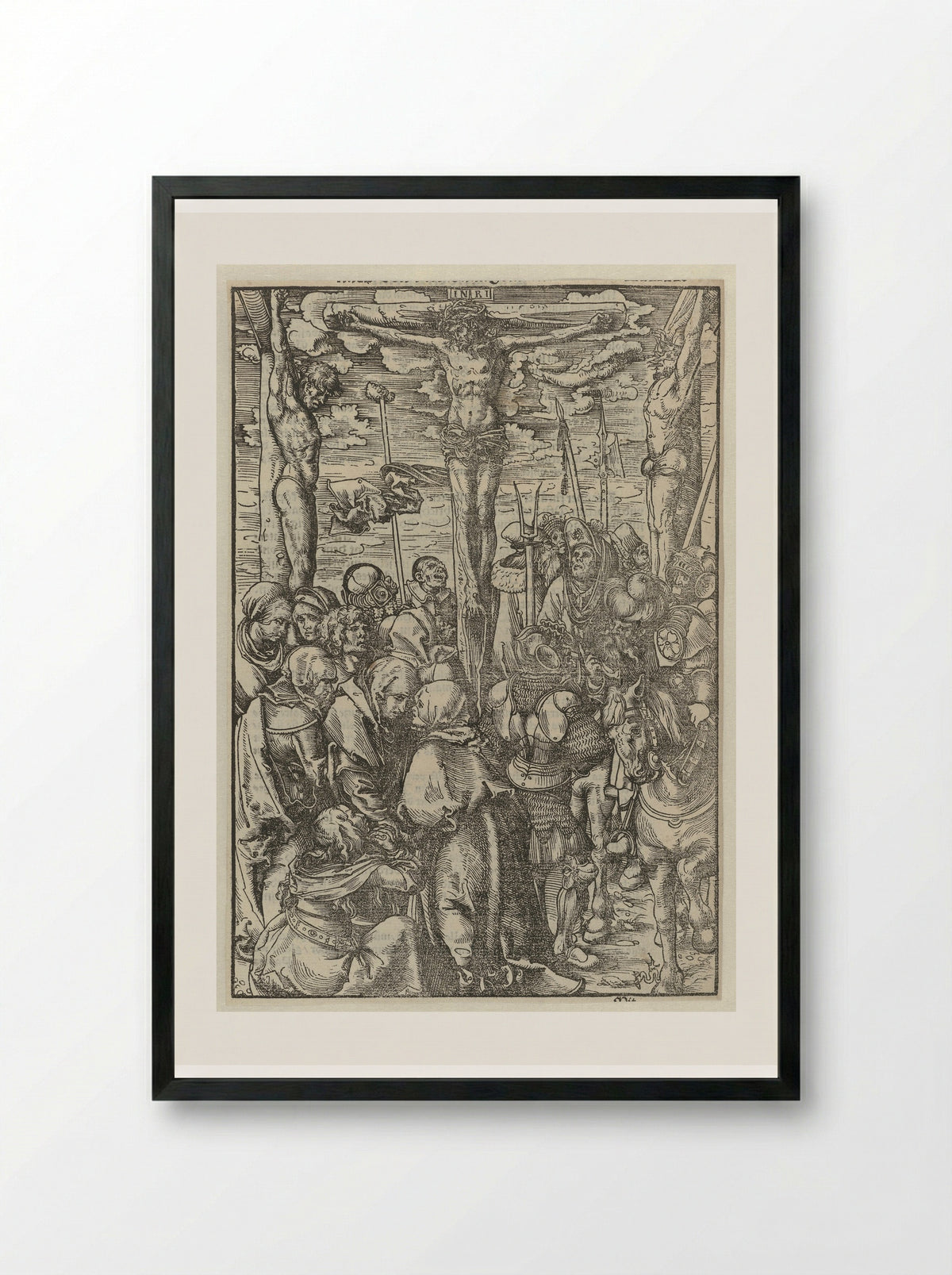 The Crucifixion - Lucas Cranach the Elder - Framed Print Black