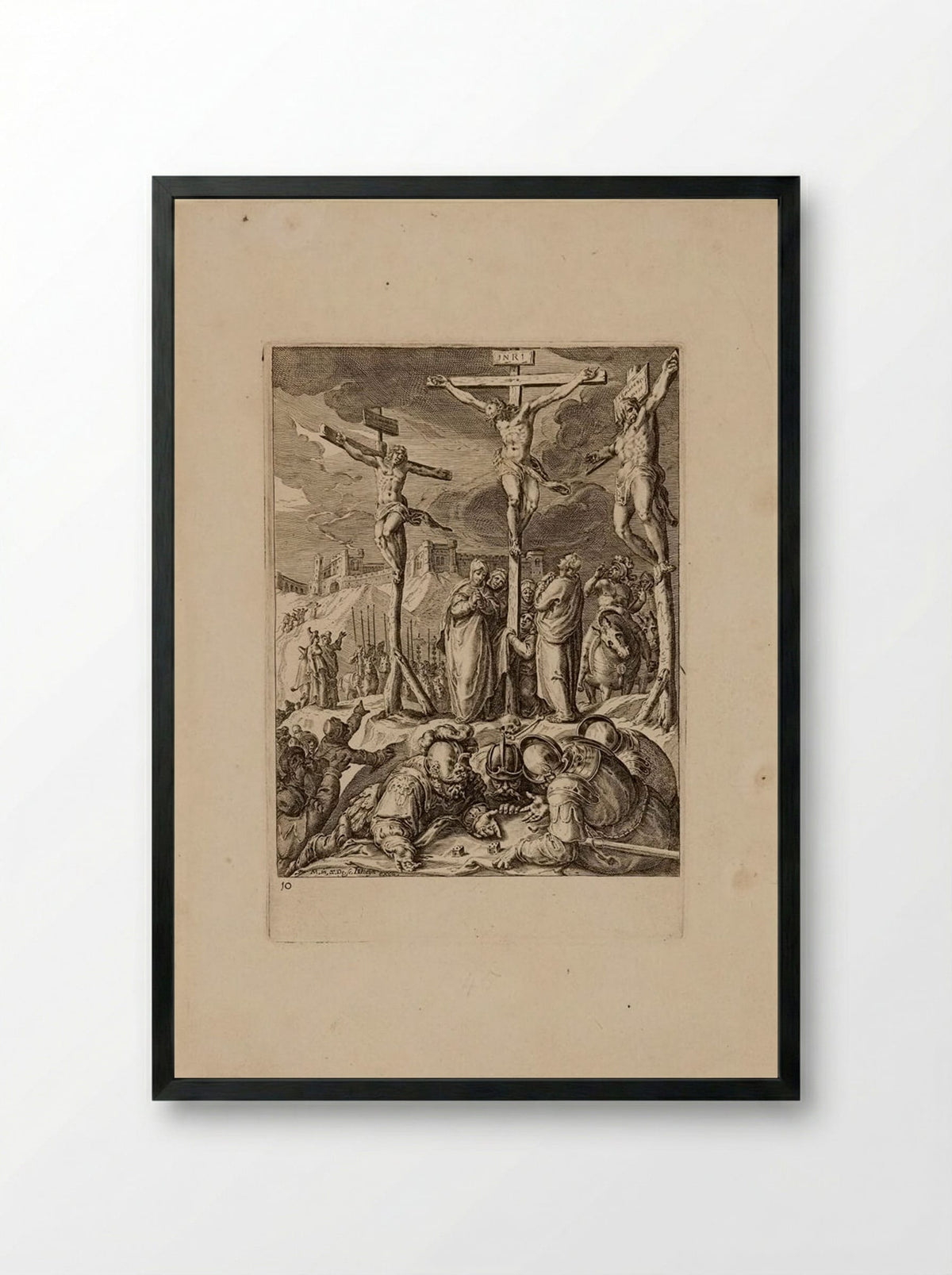 The Crucifixion - Zacharias Dolendo - Framed Print Black