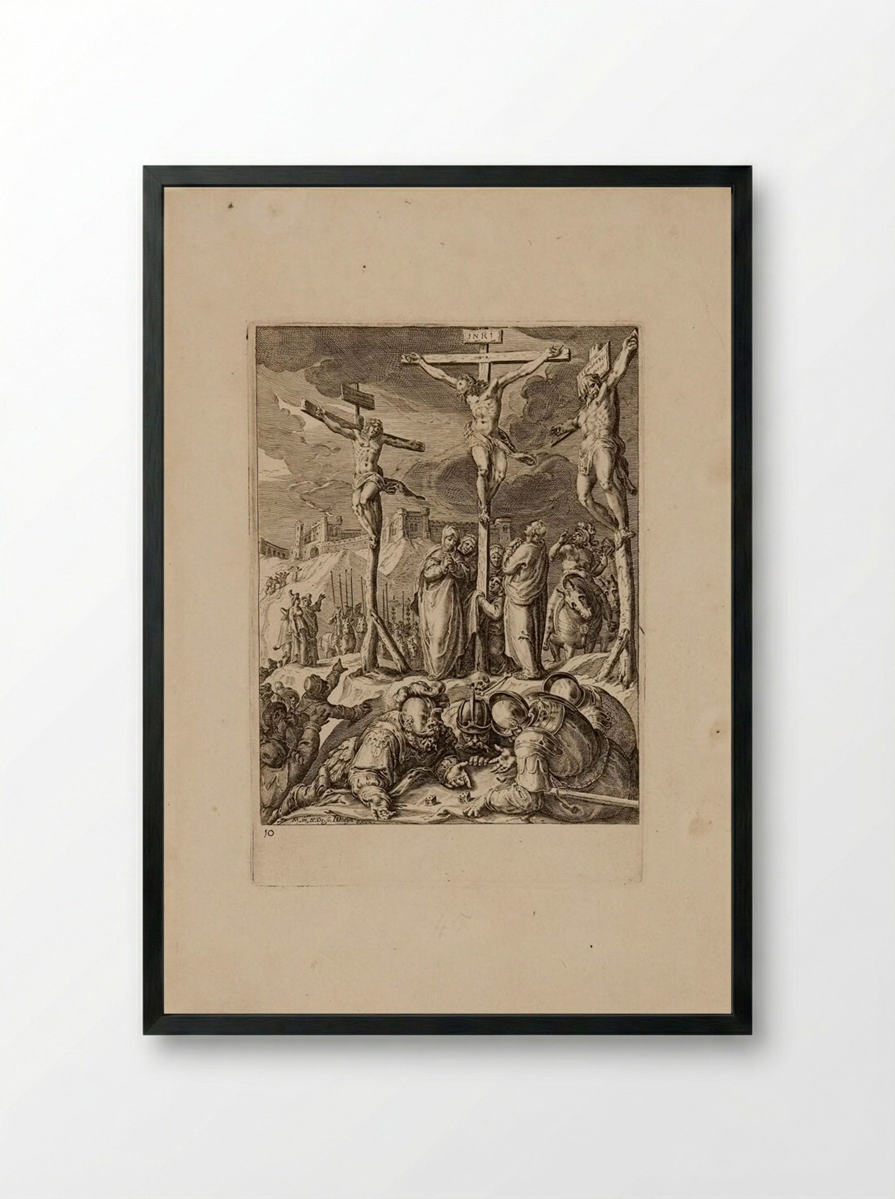The Crucifixion - Zacharias Dolendo - Framed Print Black