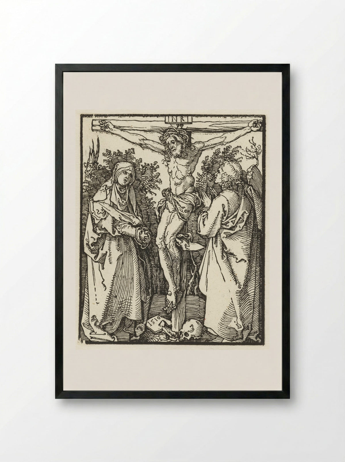 The Crucifixion - Albrecht Dürer - Framed Print Black