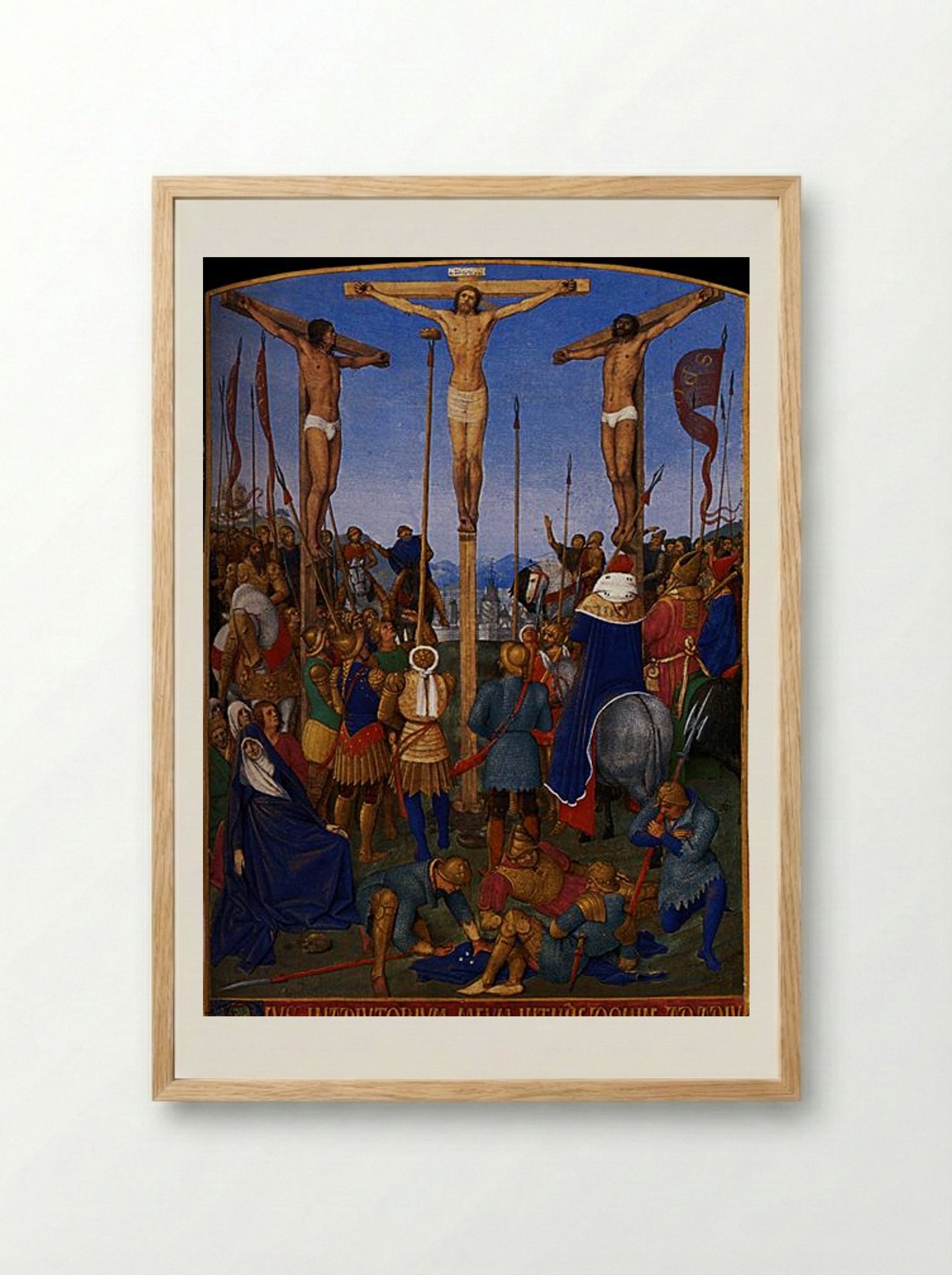 The Crucifixion - Jean Fouquet - Framed Print Wood