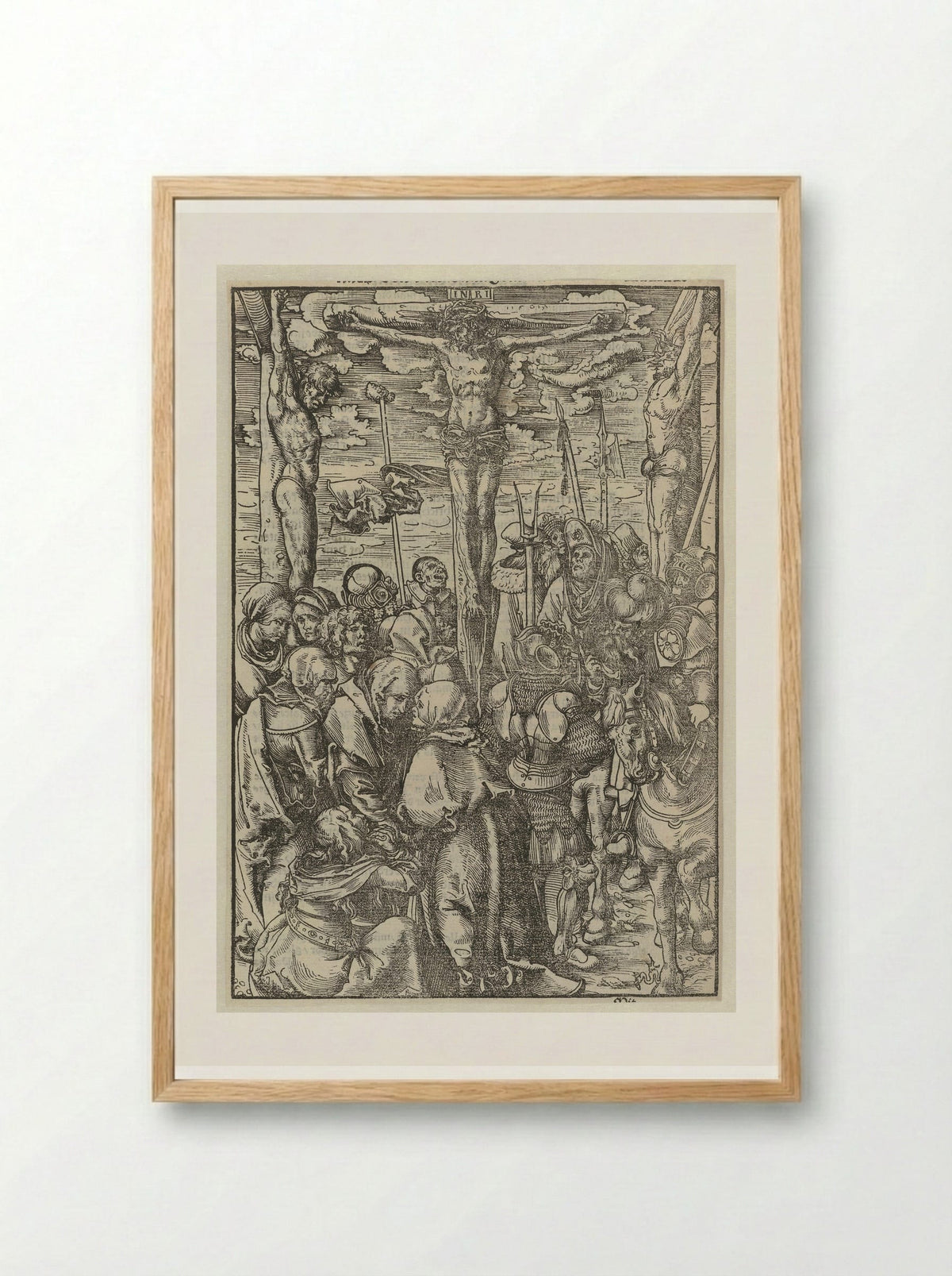 The Crucifixion - Lucas Cranach the Elder - Framed Print Wood