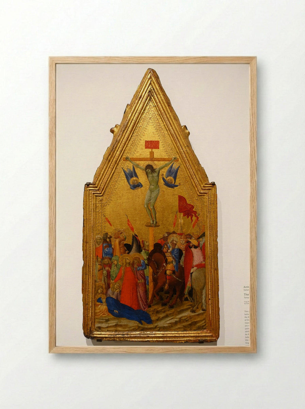 The Crucifixion - Ambrogio Lorenzetti - Framed Print Wood