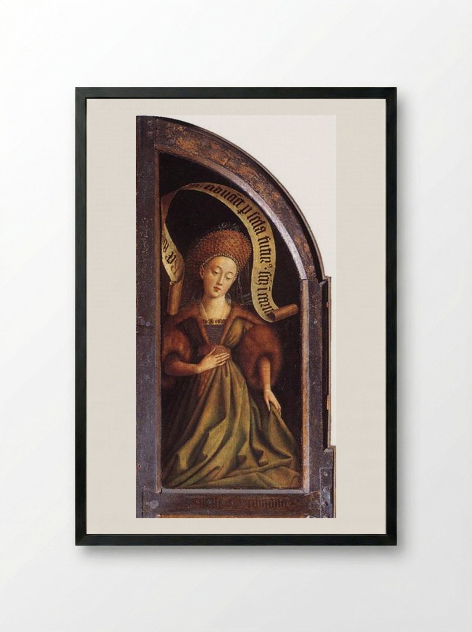 The Cumaean Sibyl - Jan van Eyck - Framed Print Black