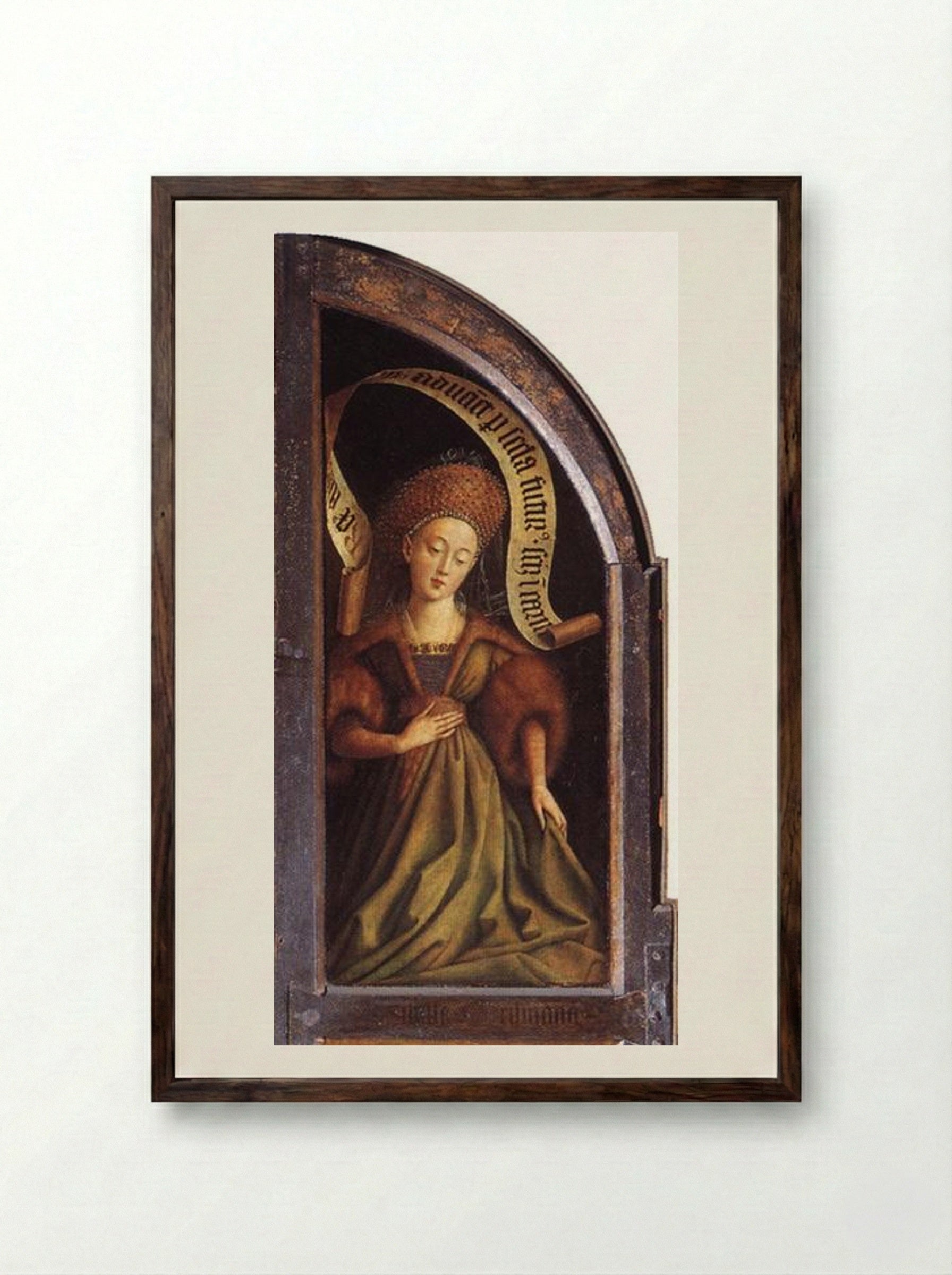 The Cumaean Sibyl - Jan van Eyck - Framed Print Dark Wood