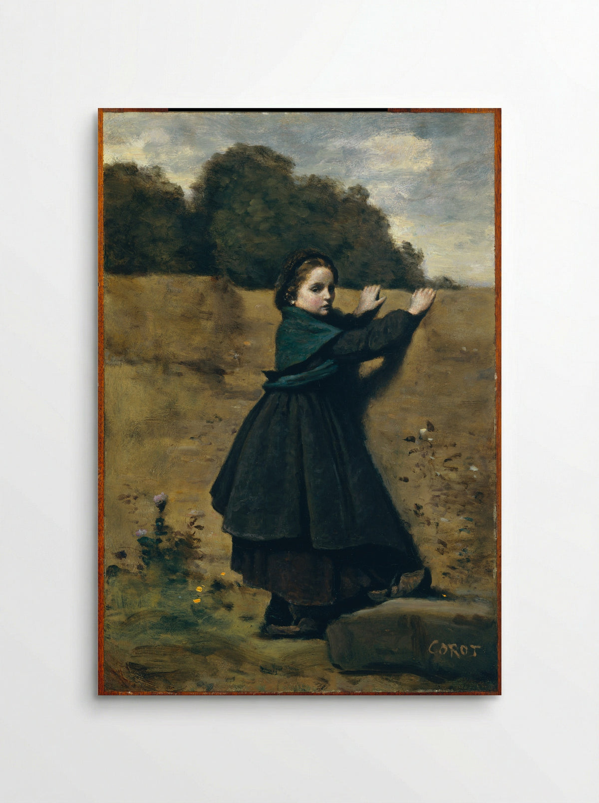The Curious Little Girl - Jean-Baptiste-Camille Corot - Poster