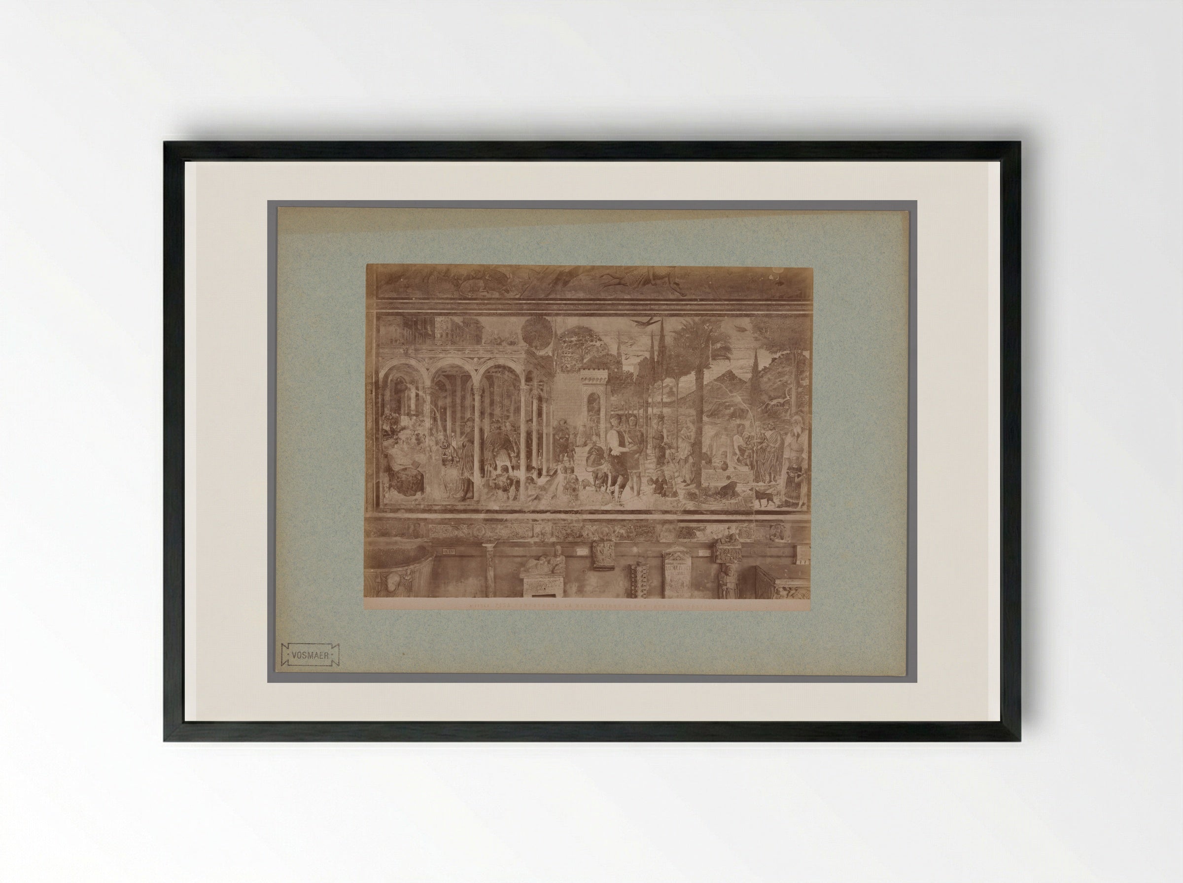 The Curse of Ham (After Benozzo Gozzoli) - Fratelli Alinari - Framed Print Black