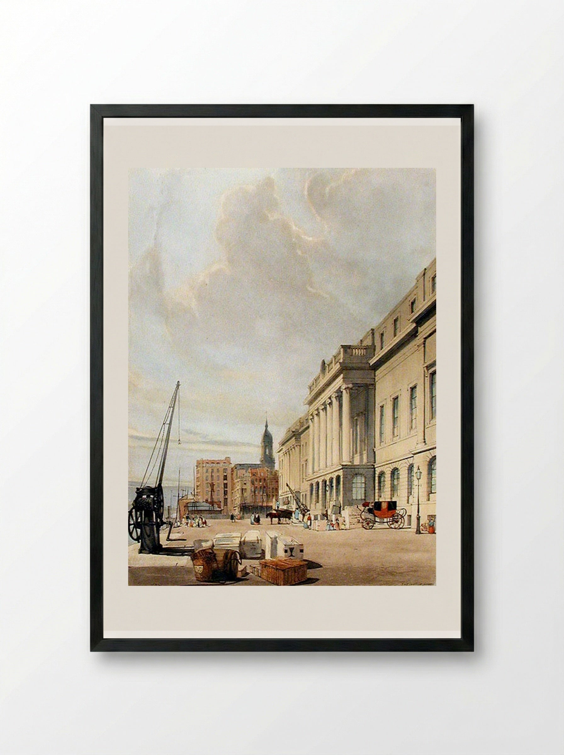 The Custom House - Thomas Shotter Boys - Framed Print Black